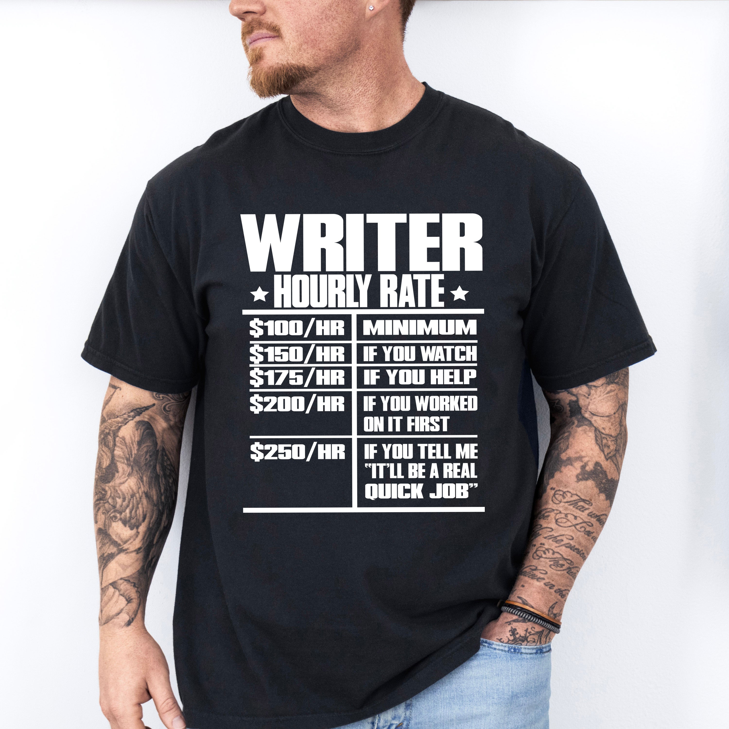 Writer Hourly Rate - Writing Unisex Crewneck T-Shirt Sweatshirt Hoodie