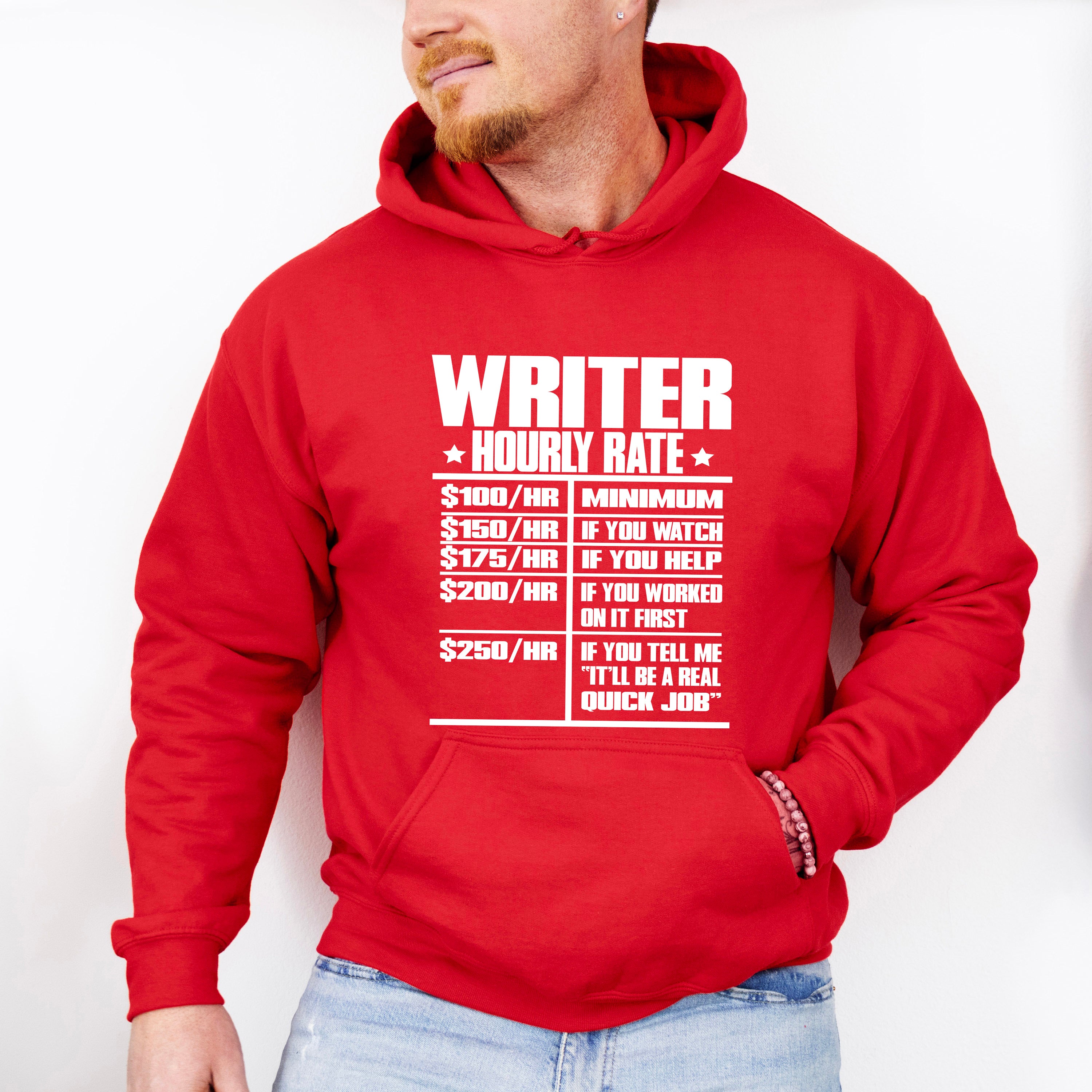 Writer Hourly Rate - Writing Unisex Crewneck T-Shirt Sweatshirt Hoodie