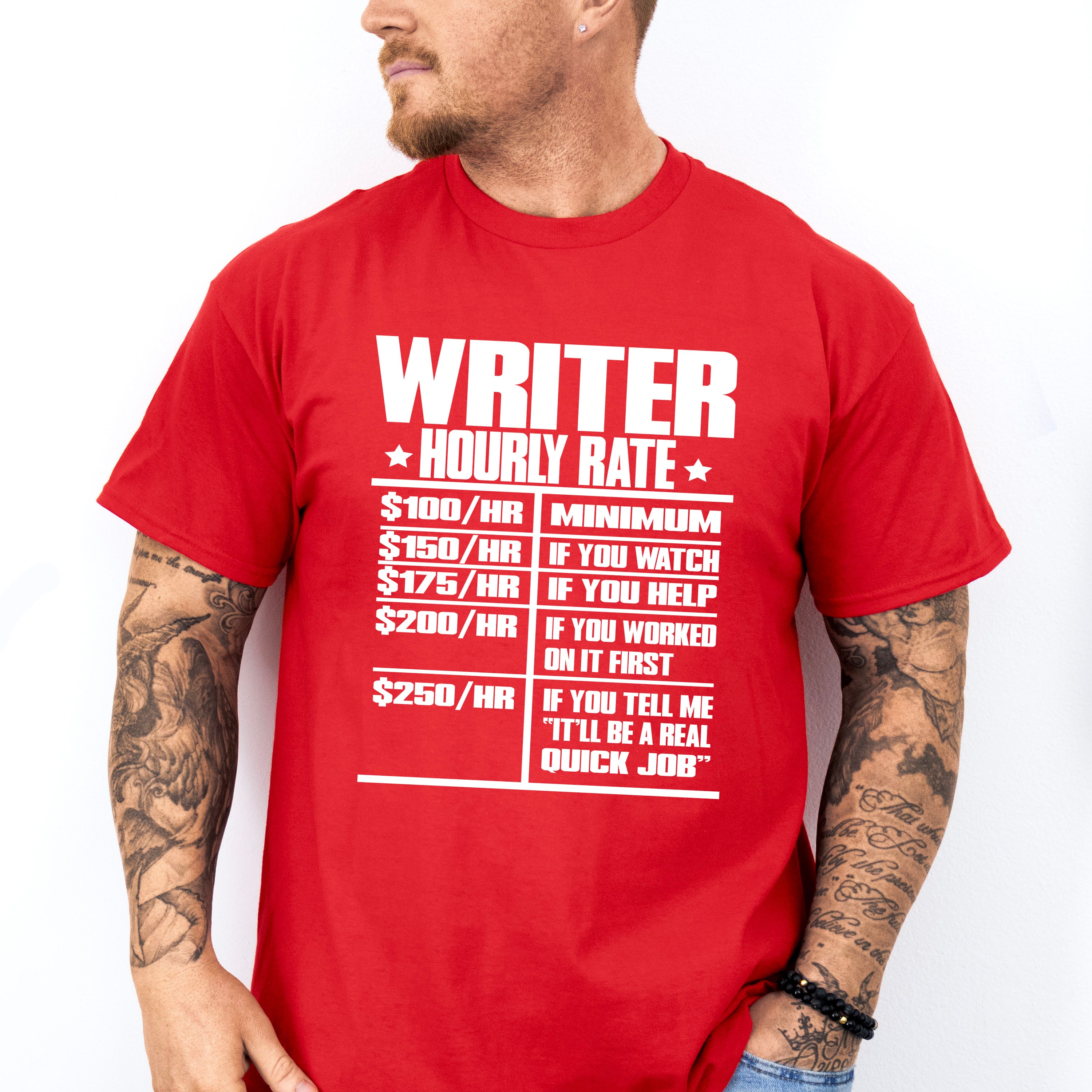 Writer Hourly Rate - Writing Unisex Crewneck T-Shirt Sweatshirt Hoodie