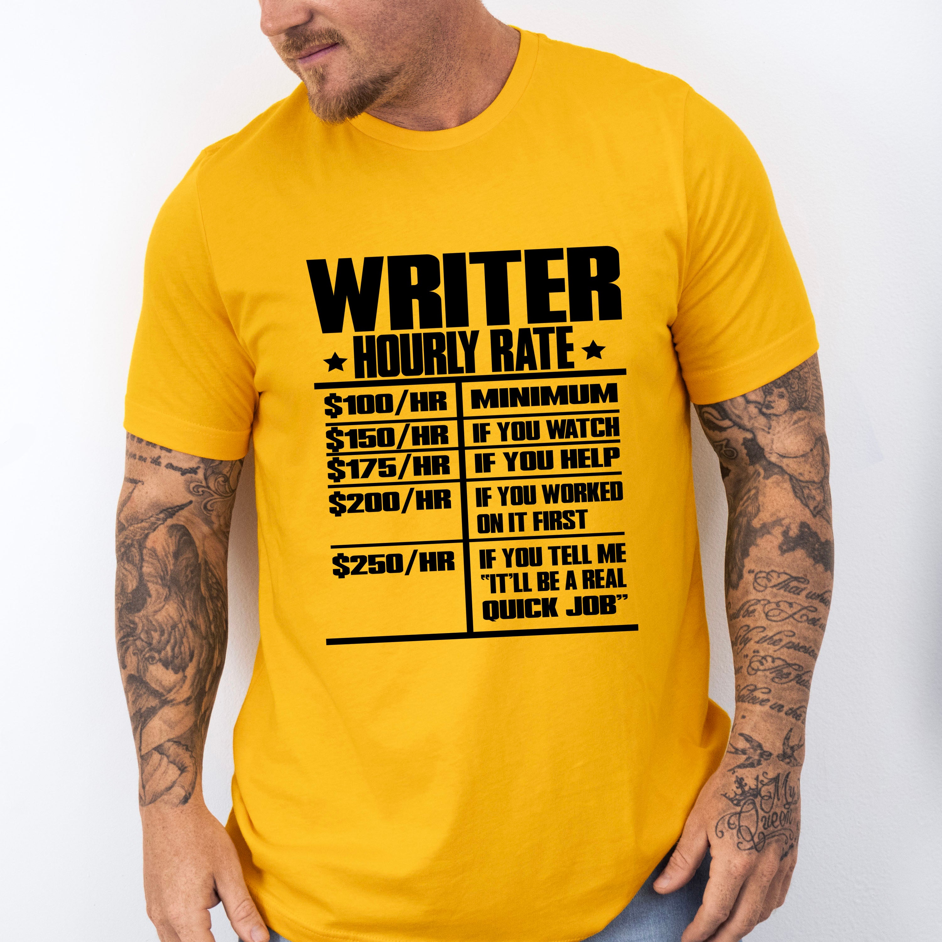 Writer Hourly Rate - Writing Unisex Crewneck T-Shirt Sweatshirt Hoodie