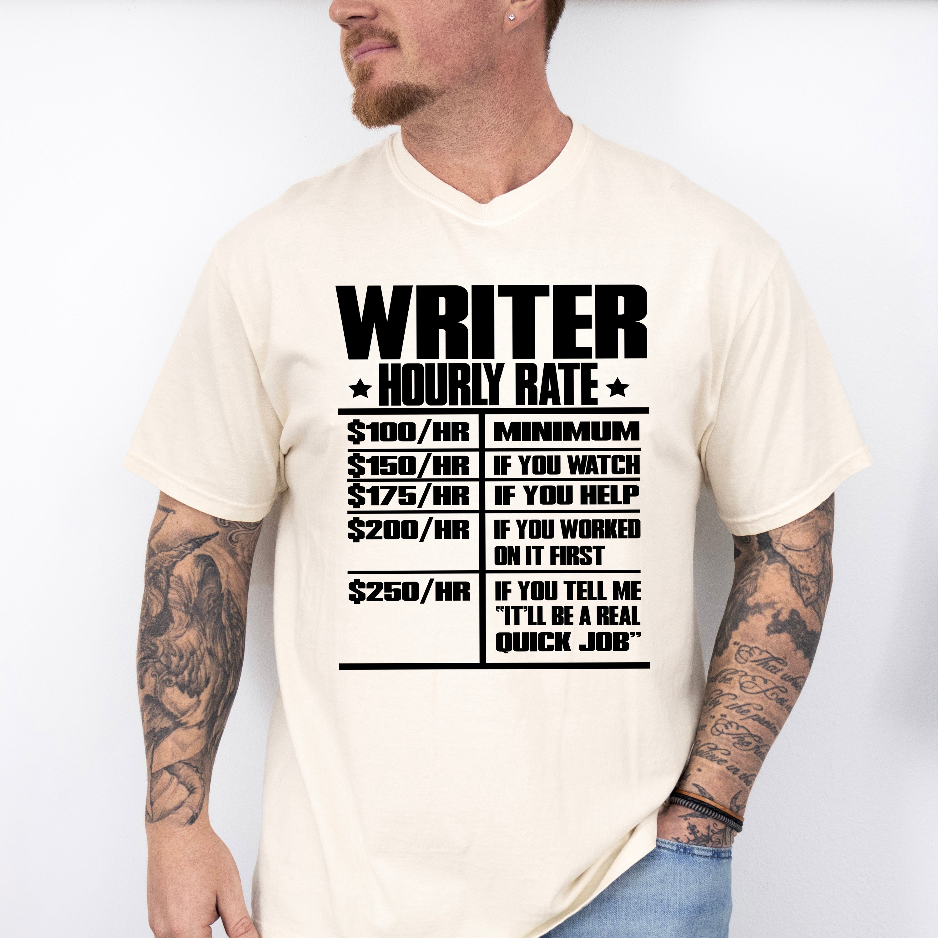 Writer Hourly Rate - Writing Unisex Crewneck T-Shirt Sweatshirt Hoodie