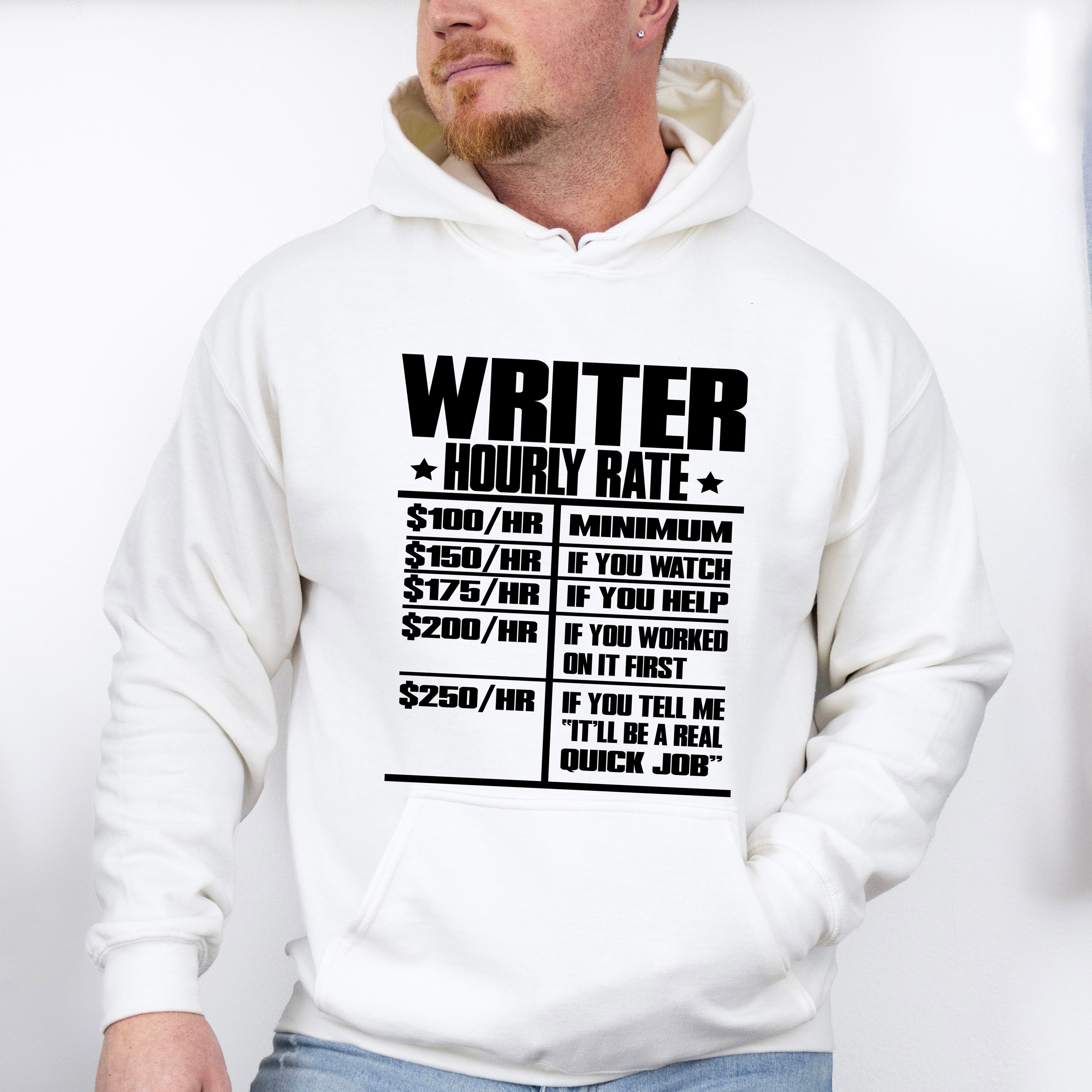 Writer Hourly Rate - Writing Unisex Crewneck T-Shirt Sweatshirt Hoodie