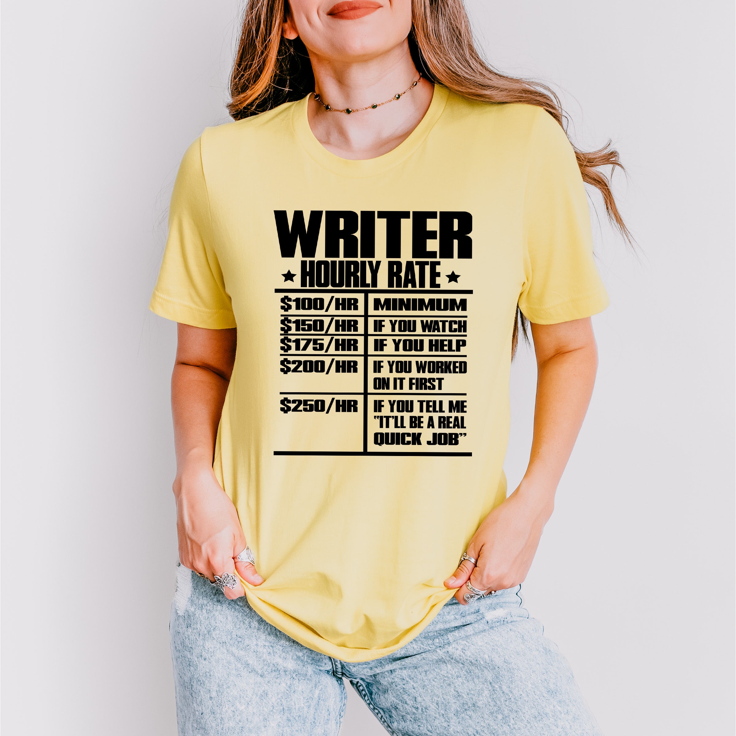Writer Hourly Rate - Writing Unisex Crewneck T-Shirt Sweatshirt Hoodie