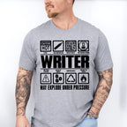 May Explode Under Pressure - Writing Unisex Crewneck T-Shirt Sweatshirt Hoodie