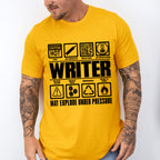 May Explode Under Pressure - Writing Unisex Crewneck T-Shirt Sweatshirt Hoodie