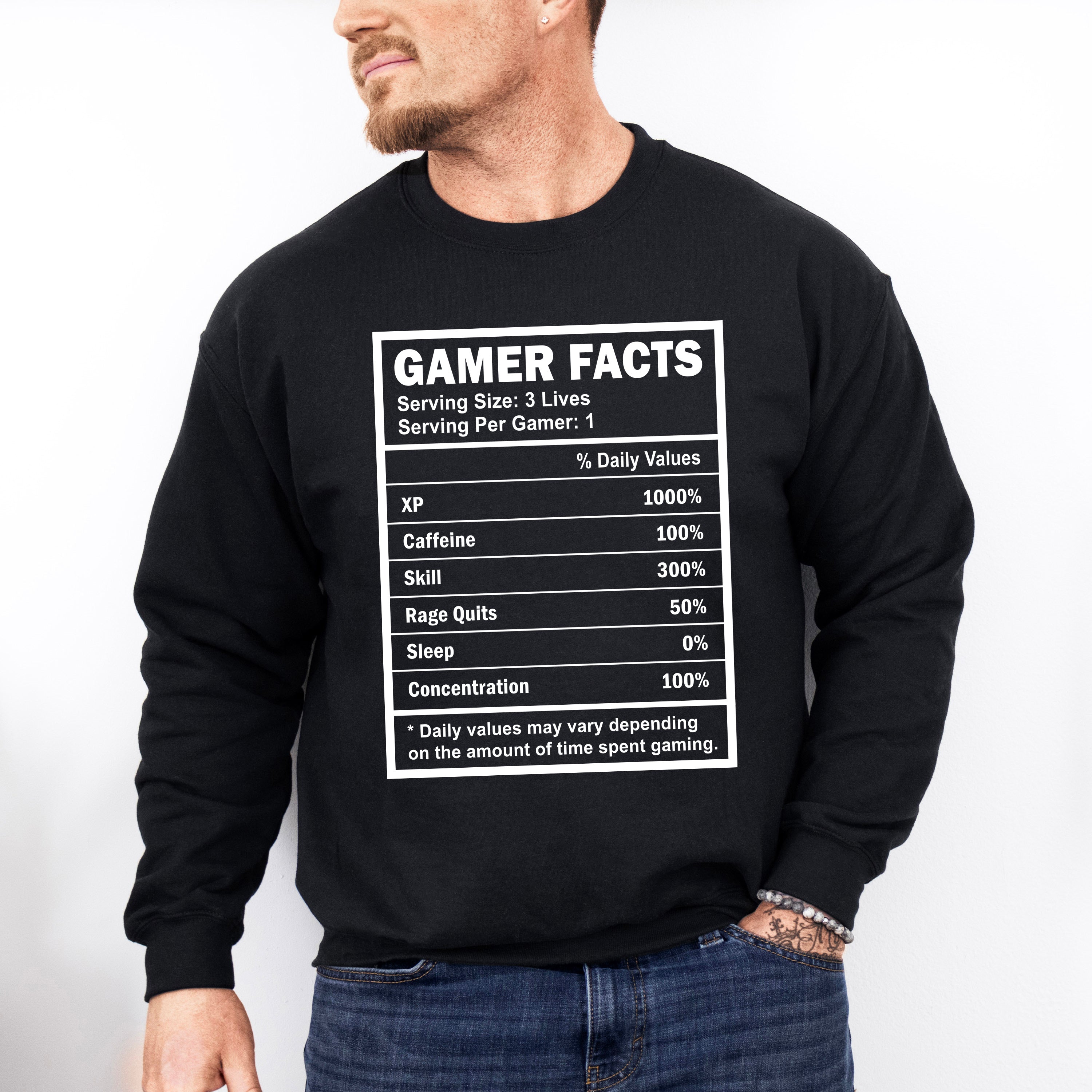 Gamer Facts - Video Games Unisex Crewneck T-Shirt Sweatshirt Hoodie