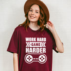 Work Hard Game Harder - Video Games Unisex Crewneck T-Shirt Sweatshirt Hoodie
