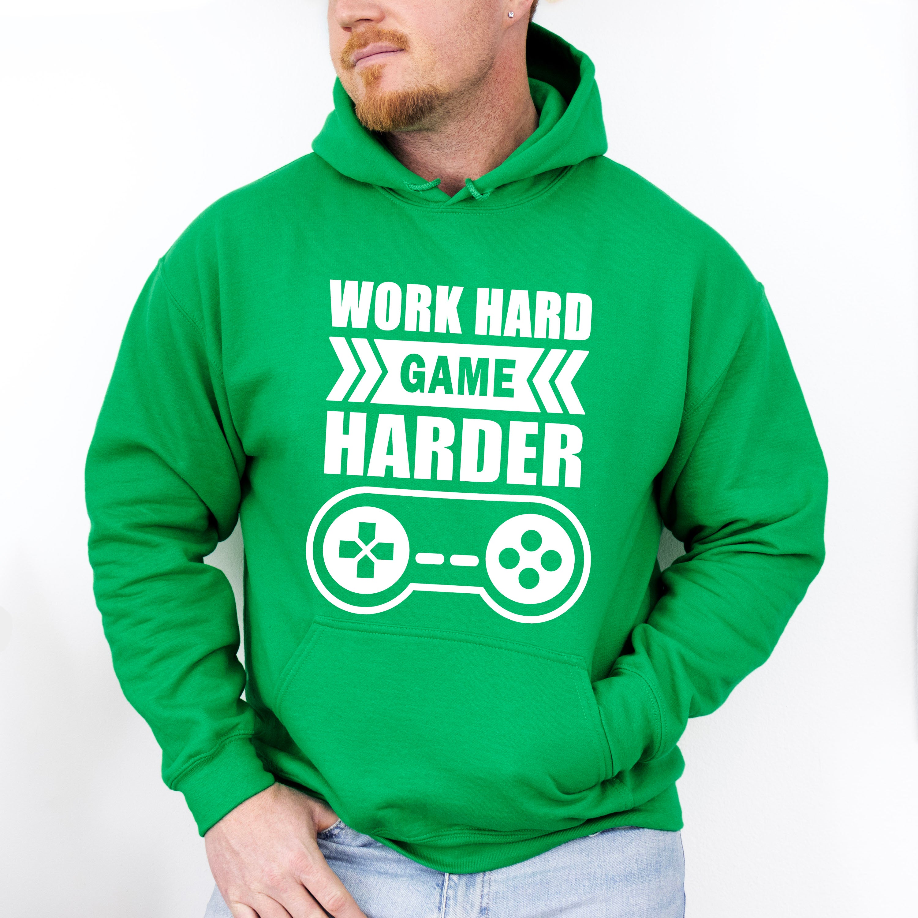 Work Hard Game Harder - Video Games Unisex Crewneck T-Shirt Sweatshirt Hoodie