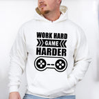 Work Hard Game Harder - Video Games Unisex Crewneck T-Shirt Sweatshirt Hoodie
