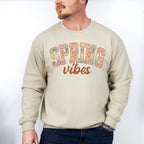 Spring Vibes Floral Design - Spring Unisex Crewneck T-Shirt Sweatshirt Hoodie