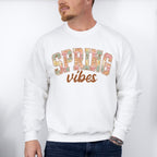 Spring Vibes Floral Design - Spring Unisex Crewneck T-Shirt Sweatshirt Hoodie