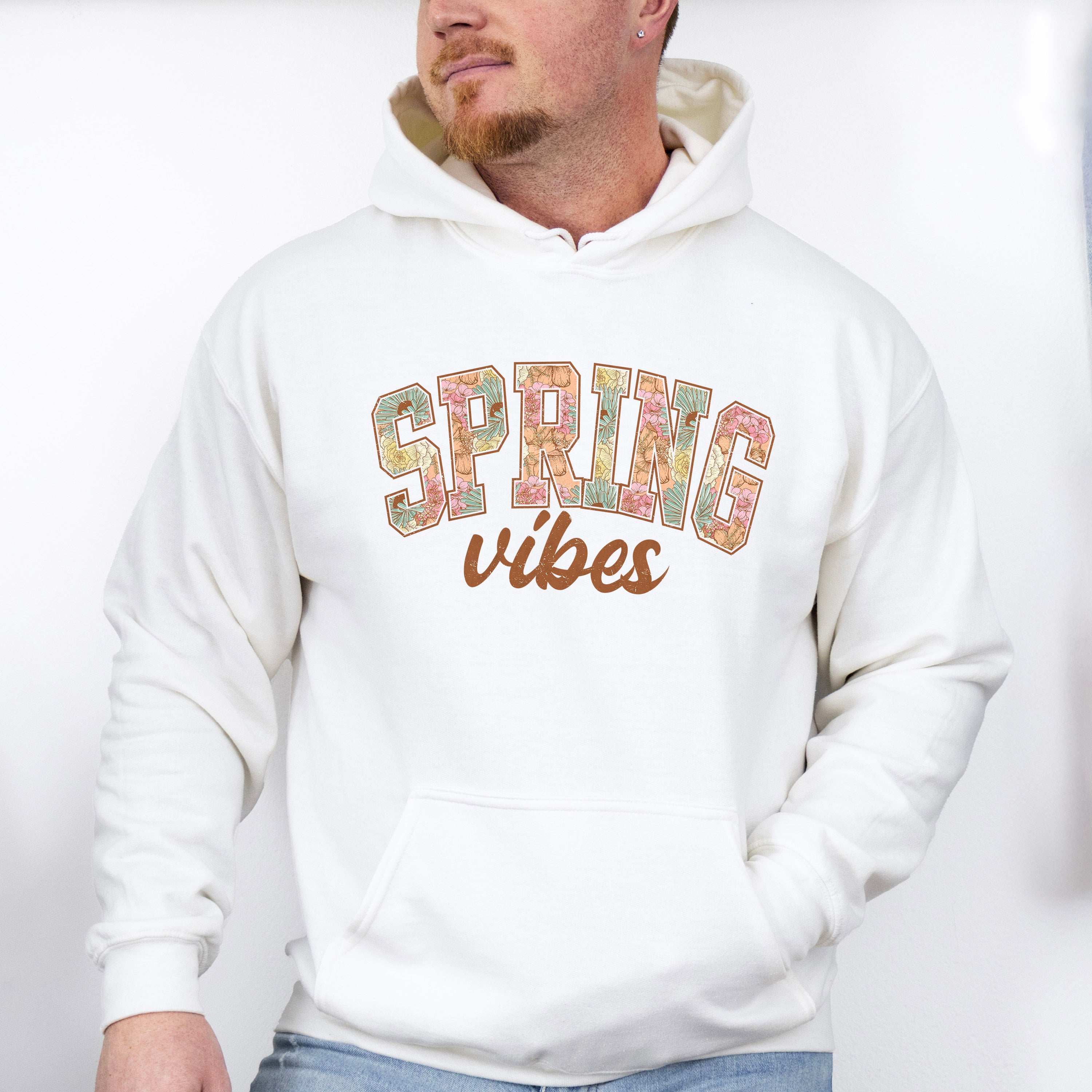 Spring Vibes Floral Design - Spring Unisex Crewneck T-Shirt Sweatshirt Hoodie