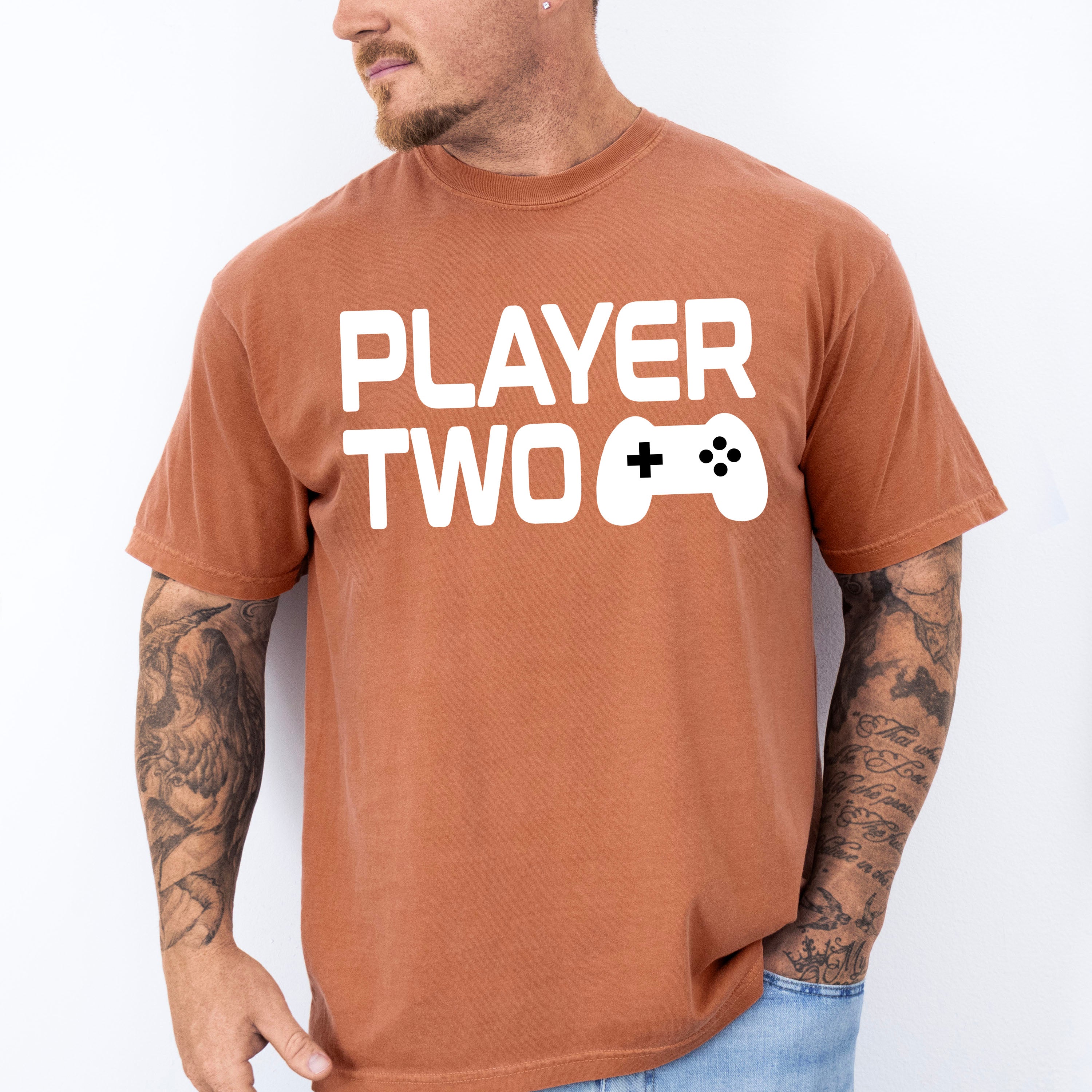 Player Two Controller Design - Video Games Unisex Crewneck T-Shirt Sweatshirt Hoodie