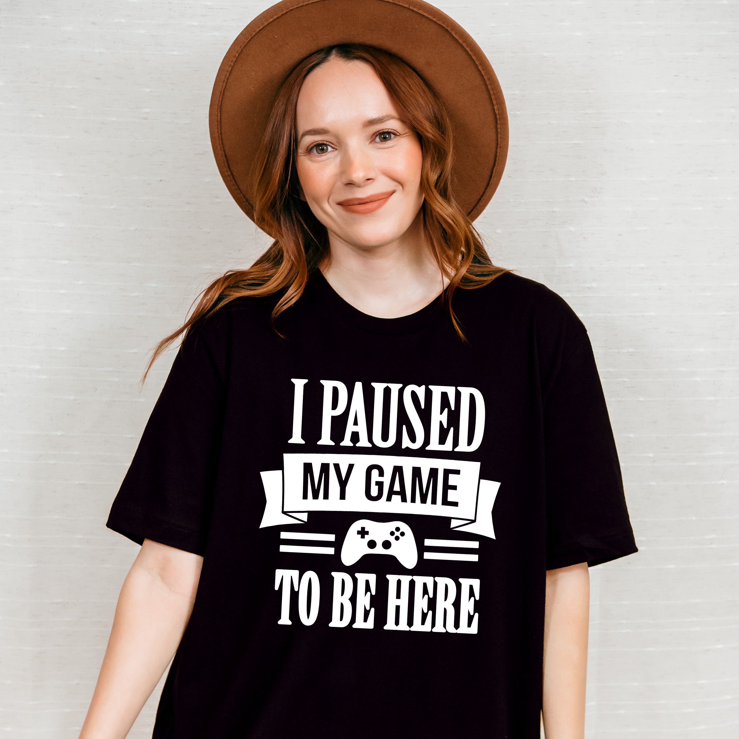 I Paused My Game - Video Games Unisex Crewneck T-Shirt Sweatshirt Hoodie