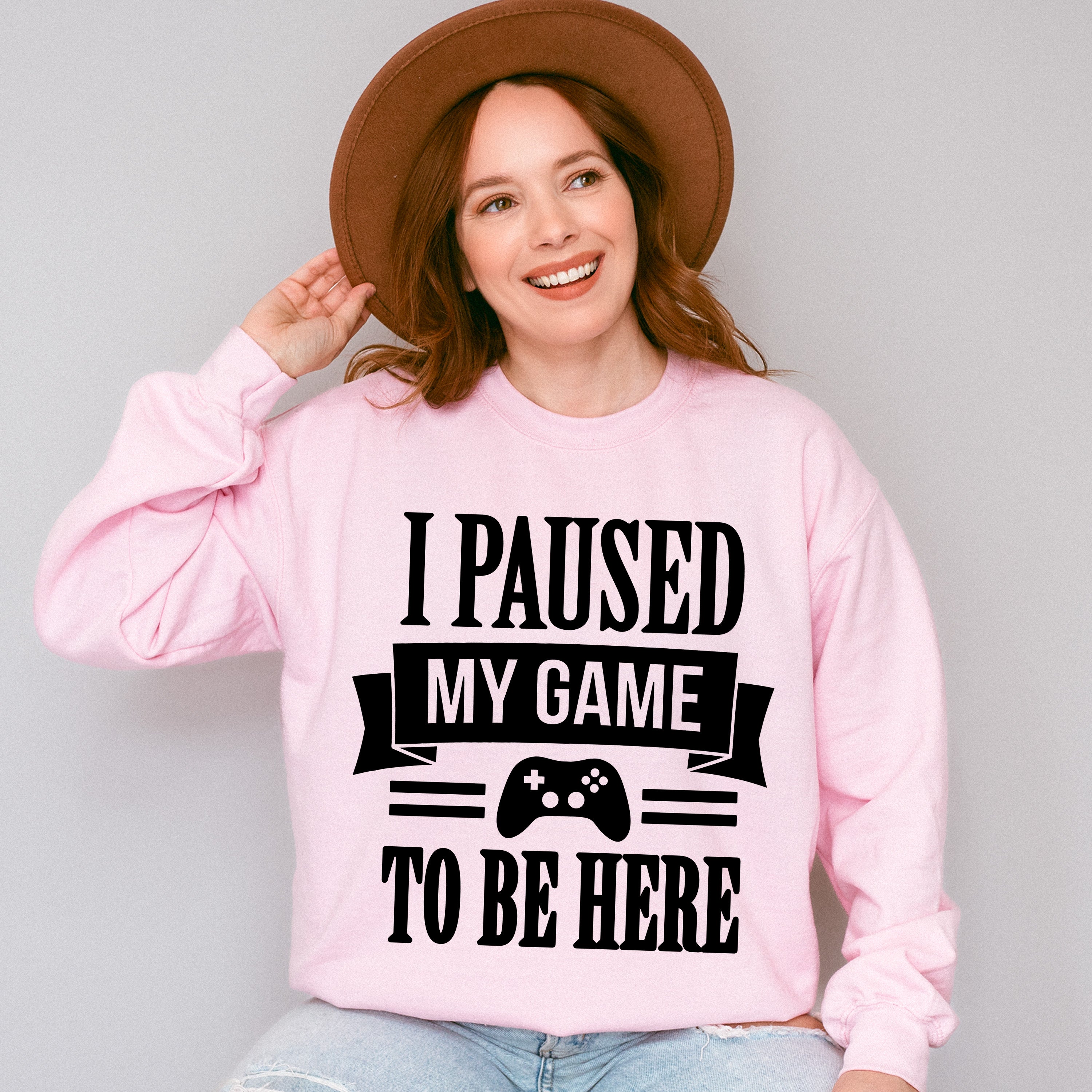 I Paused My Game - Video Games Unisex Crewneck T-Shirt Sweatshirt Hoodie