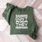 Gamers Don't Die - Video Games Unisex Crewneck T-Shirt Sweatshirt Hoodie