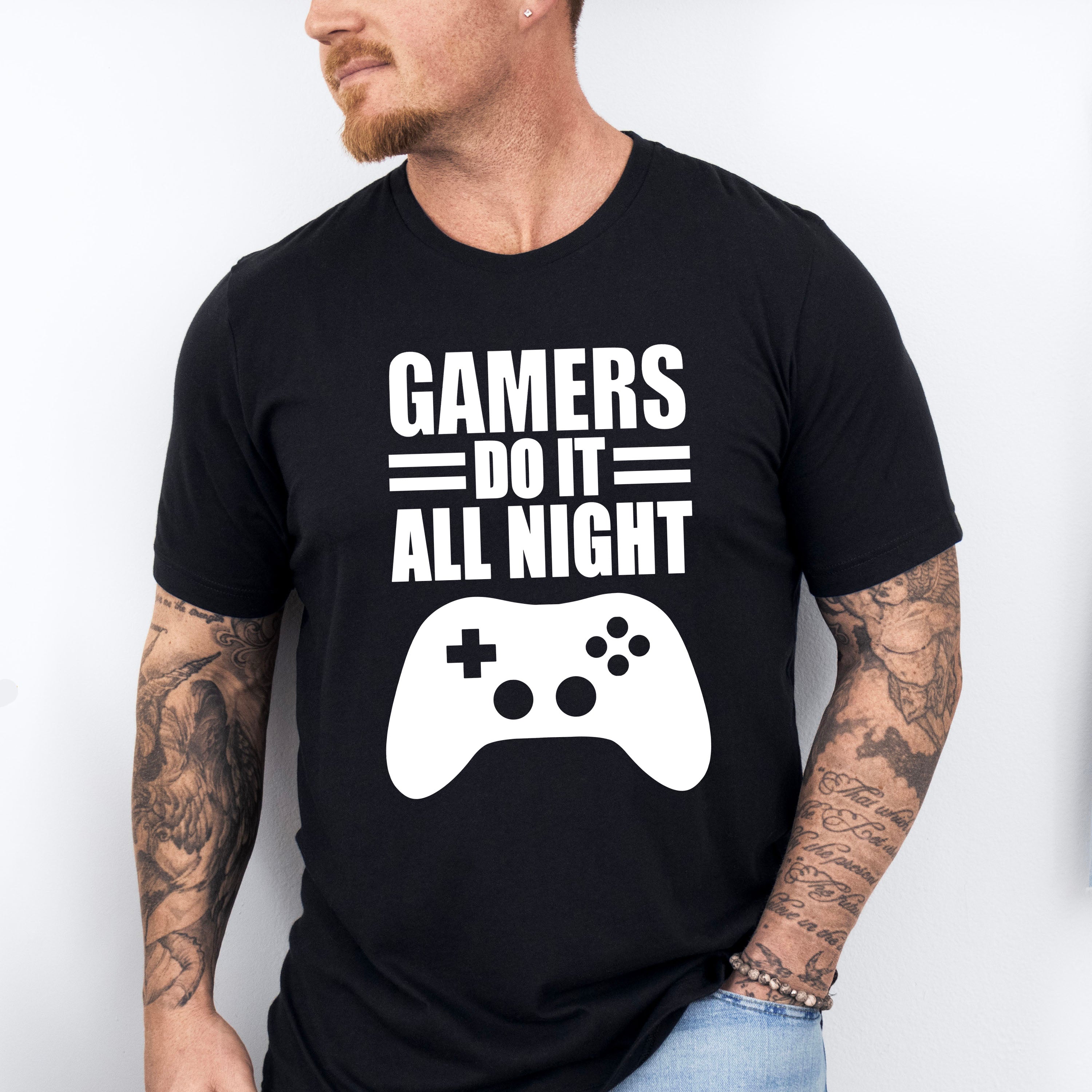 Gamers Do It All Night - Video Games Unisex Crewneck T-Shirt Sweatshirt Hoodie