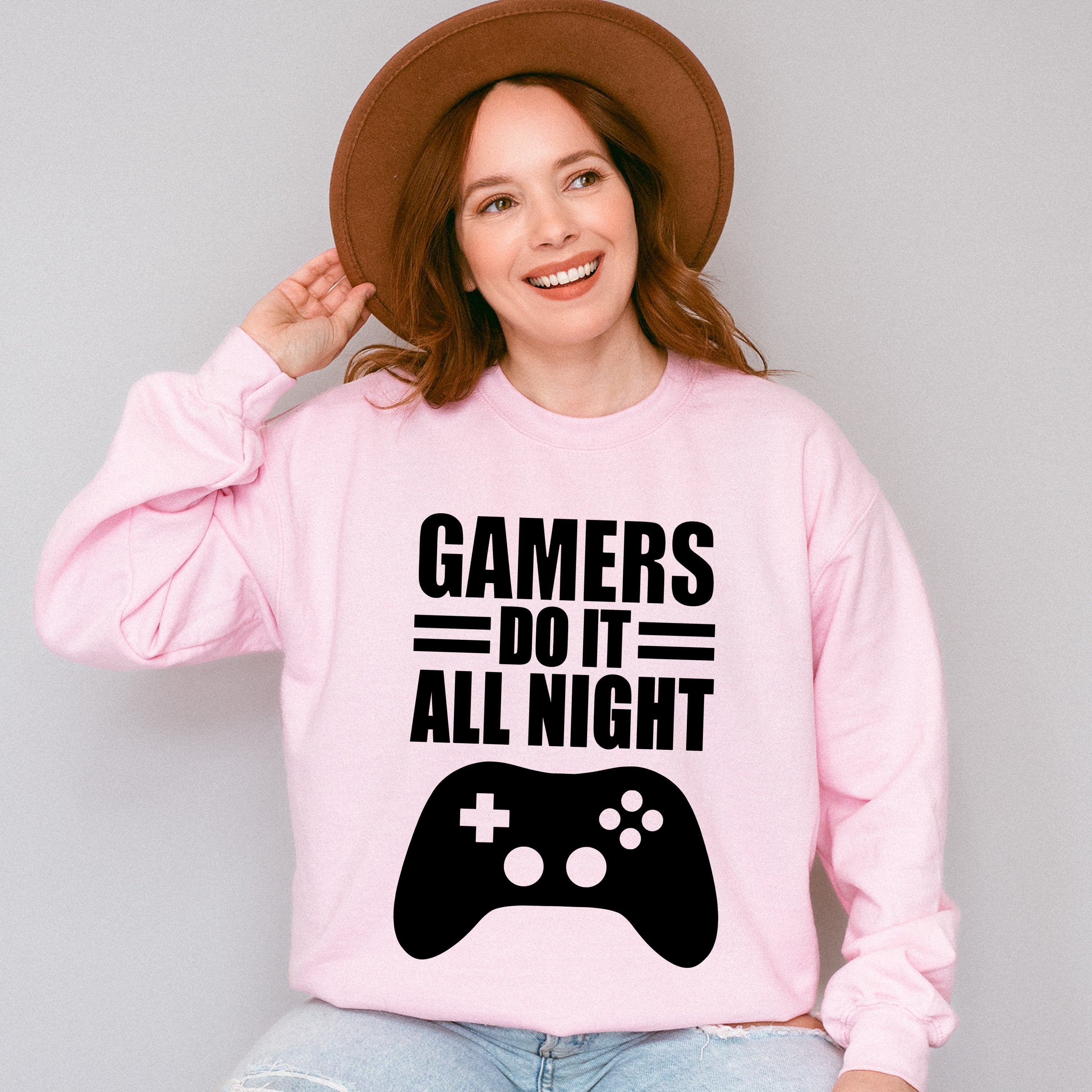 Gamers Do It All Night - Video Games Unisex Crewneck T-Shirt Sweatshirt Hoodie