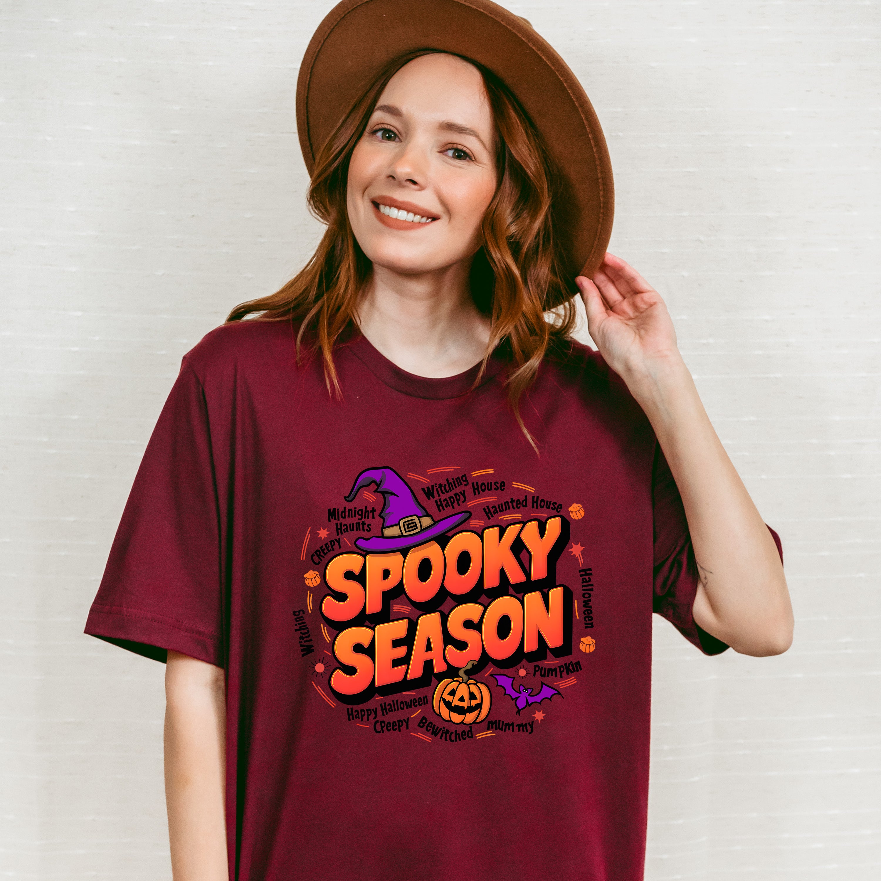 Spooky Season Pumpkin - Halloween Unisex Crewneck T-Shirt Sweatshirt Hoodie