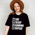 Eat Sleep Gaming Repeat - Video Games Unisex Crewneck T-Shirt Sweatshirt Hoodie