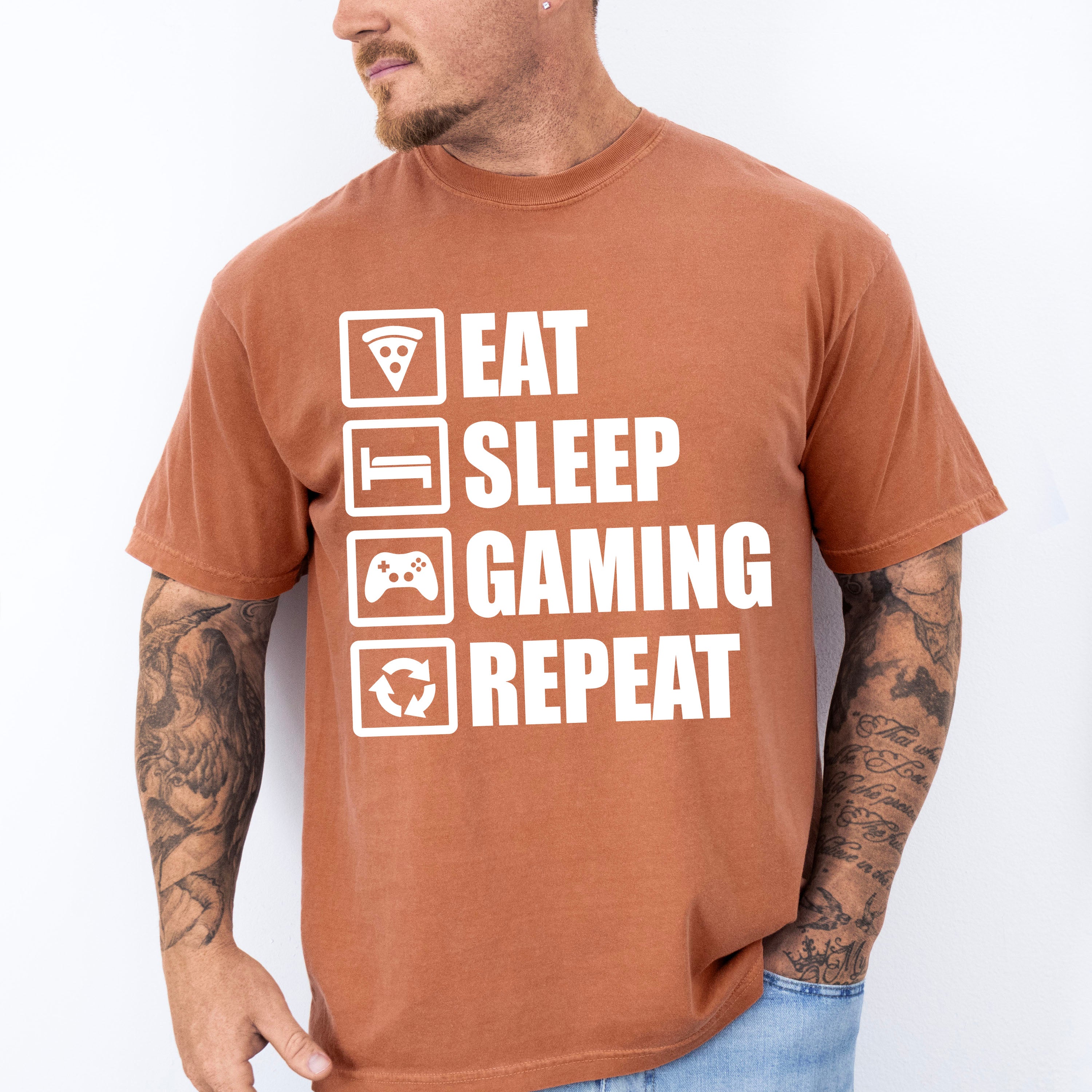 Eat Sleep Gaming Repeat - Video Games Unisex Crewneck T-Shirt Sweatshirt Hoodie