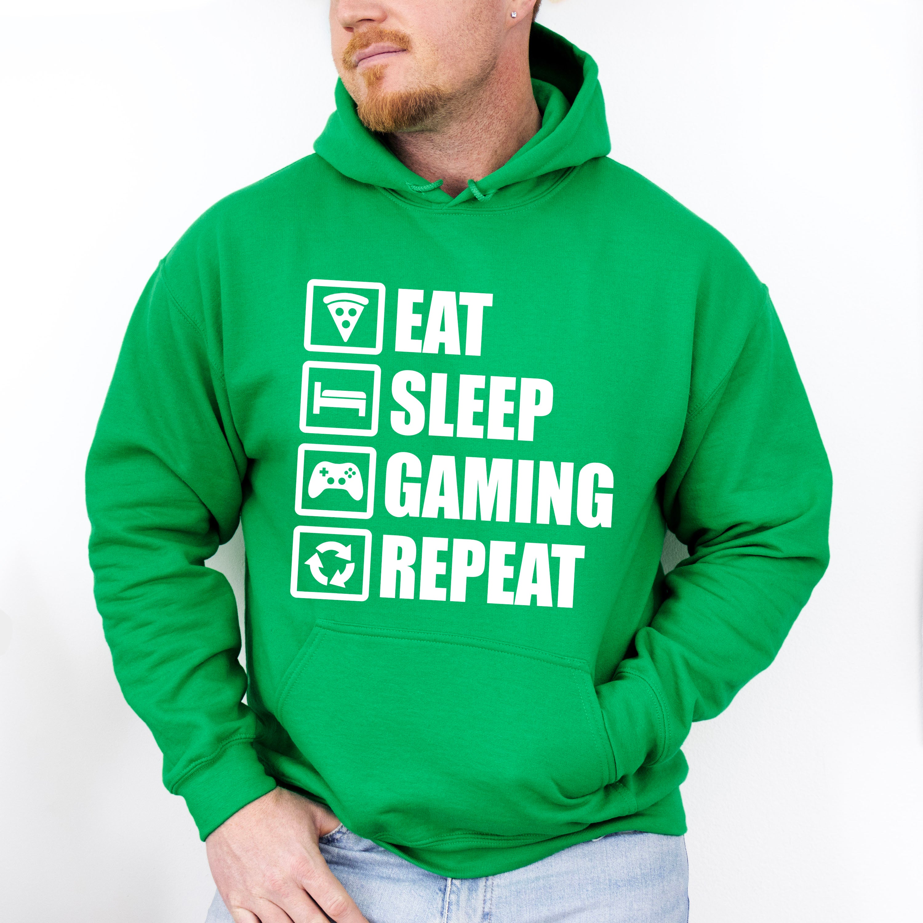 Eat Sleep Gaming Repeat - Video Games Unisex Crewneck T-Shirt Sweatshirt Hoodie