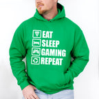 Eat Sleep Gaming Repeat - Video Games Unisex Crewneck T-Shirt Sweatshirt Hoodie
