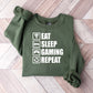 Eat Sleep Gaming Repeat - Video Games Unisex Crewneck T-Shirt Sweatshirt Hoodie