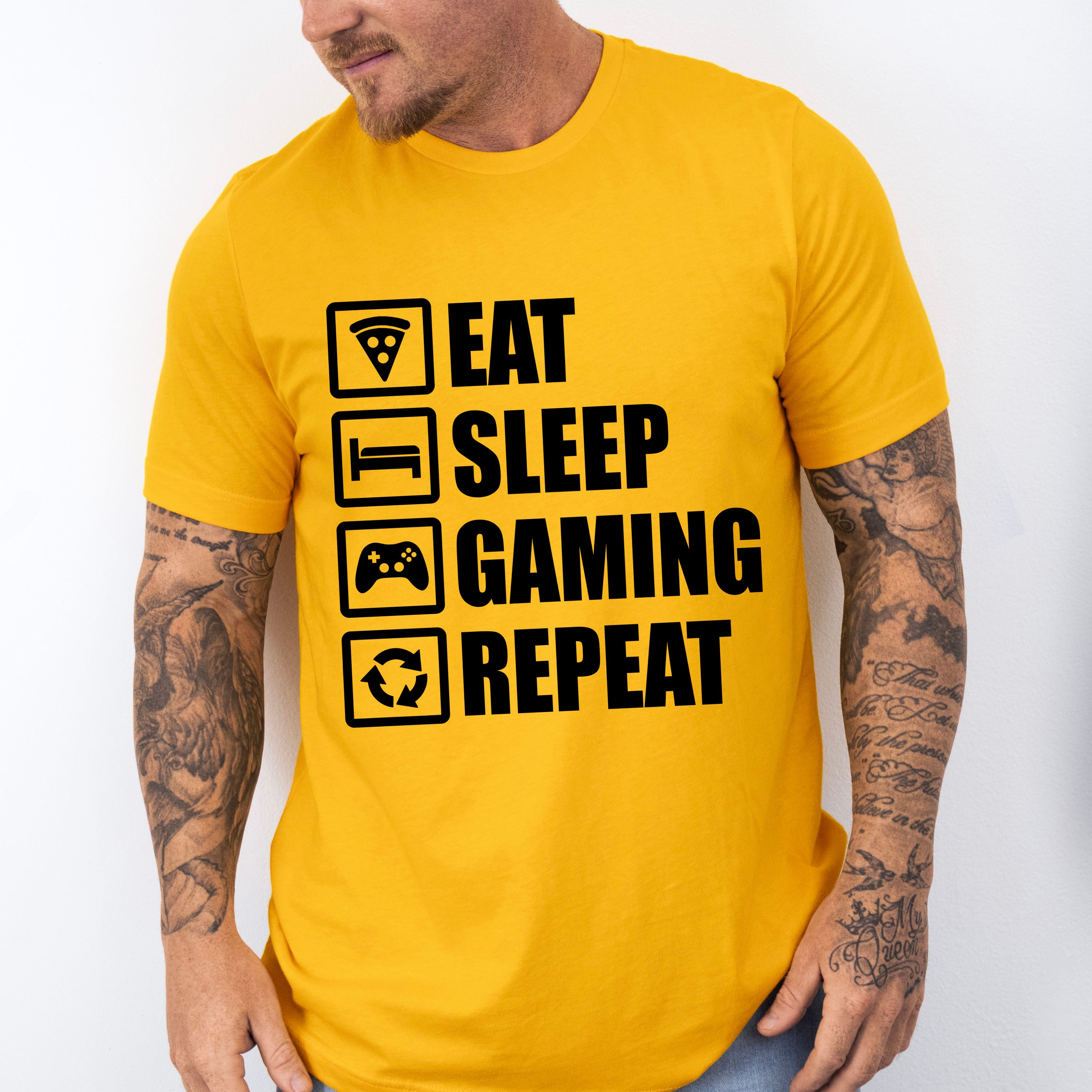 Eat Sleep Gaming Repeat - Video Games Unisex Crewneck T-Shirt Sweatshirt Hoodie