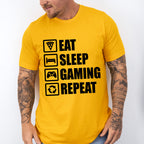Eat Sleep Gaming Repeat - Video Games Unisex Crewneck T-Shirt Sweatshirt Hoodie