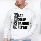 Eat Sleep Gaming Repeat - Video Games Unisex Crewneck T-Shirt Sweatshirt Hoodie