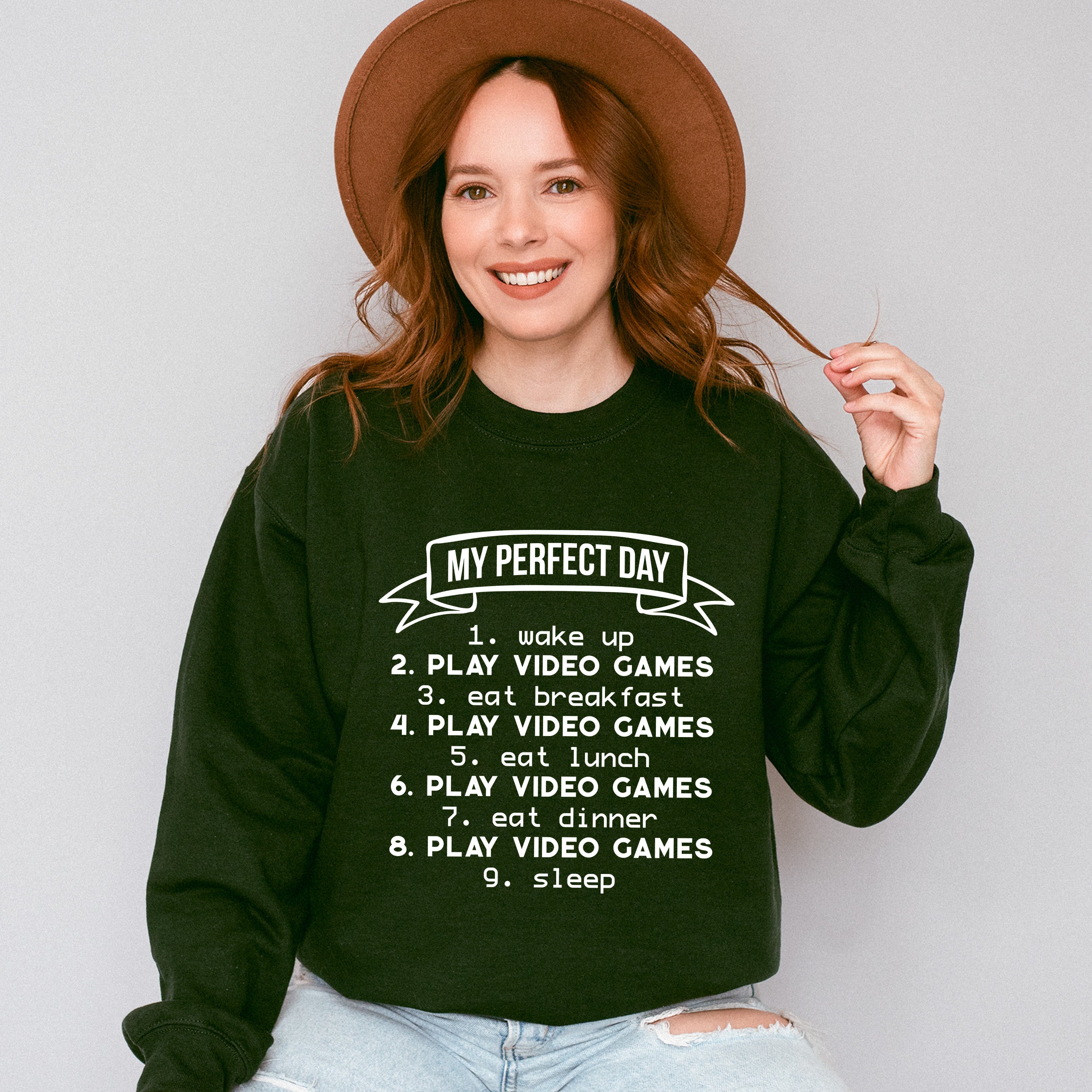 My Perfect Day - Video Games Unisex Crewneck T-Shirt Sweatshirt Hoodie