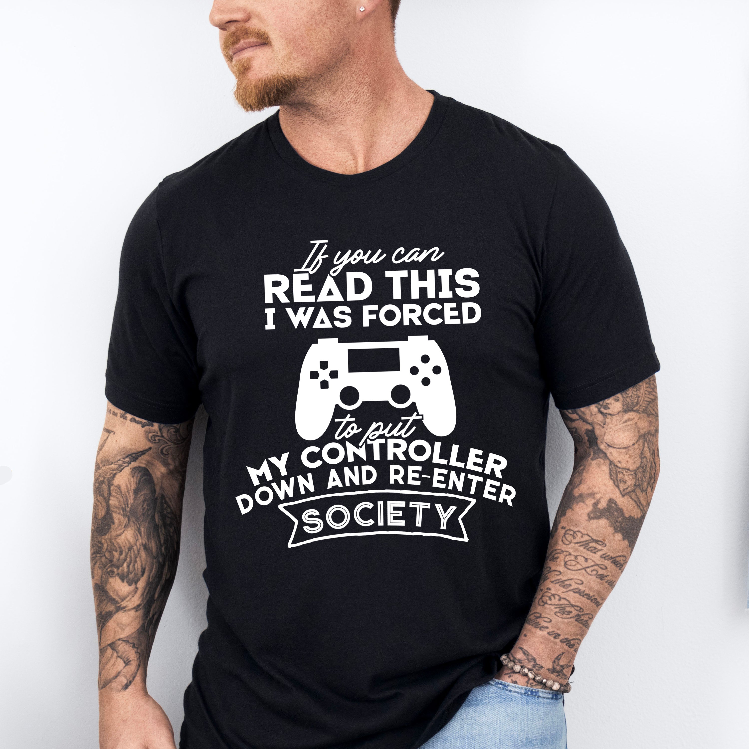 Forced To Put My Controller Down - Video Games Unisex Crewneck T-Shirt Sweatshirt Hoodie