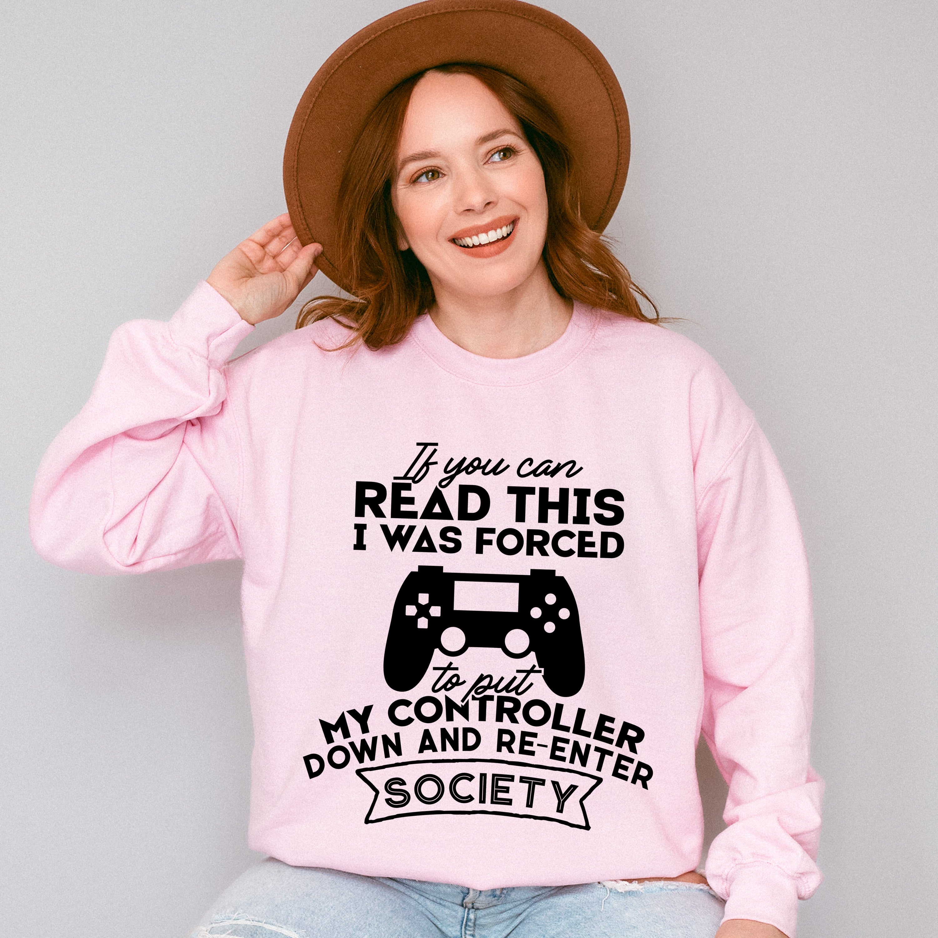Forced To Put My Controller Down - Video Games Unisex Crewneck T-Shirt Sweatshirt Hoodie