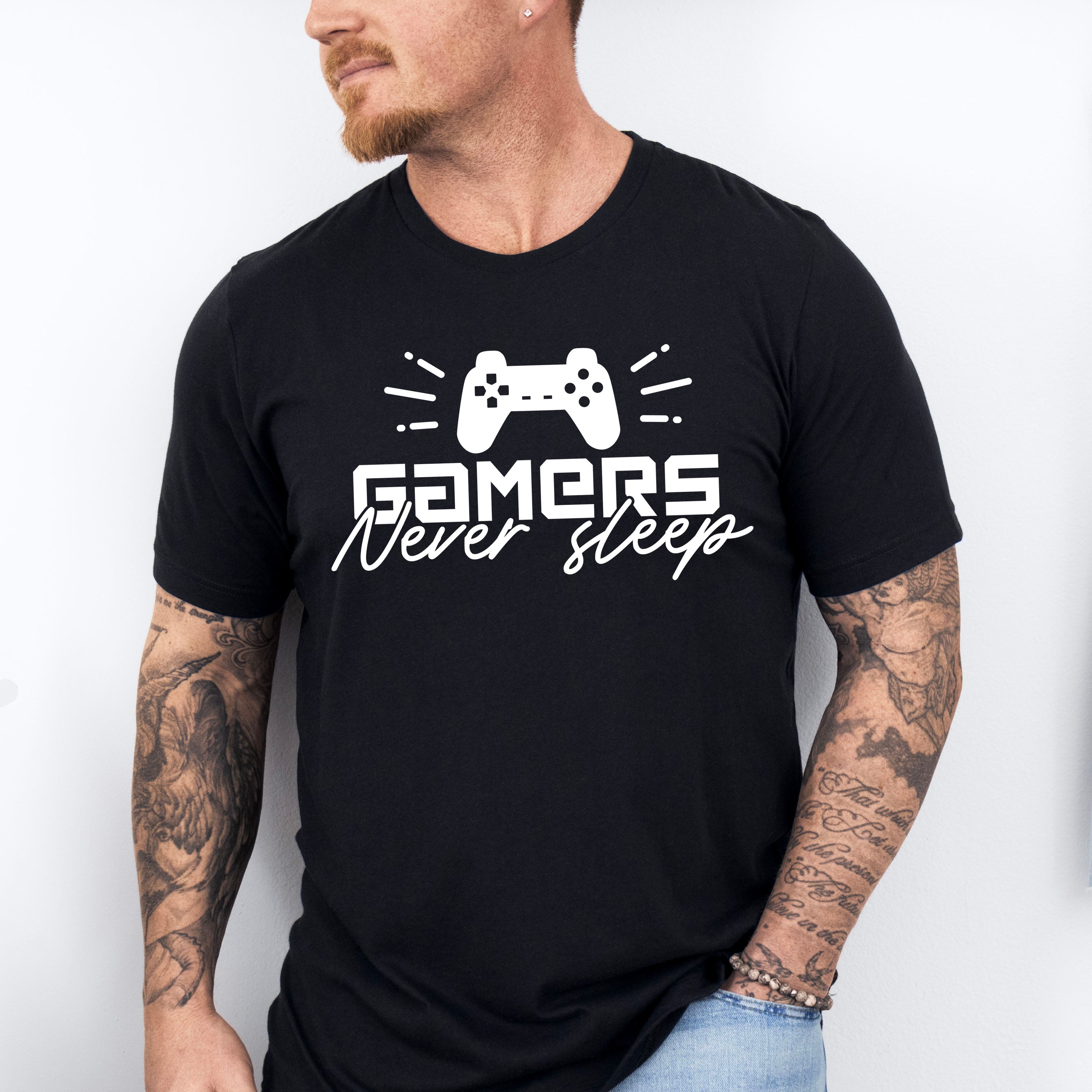 Gamers Never Sleep - Video Games Unisex Crewneck T-Shirt Sweatshirt Hoodie