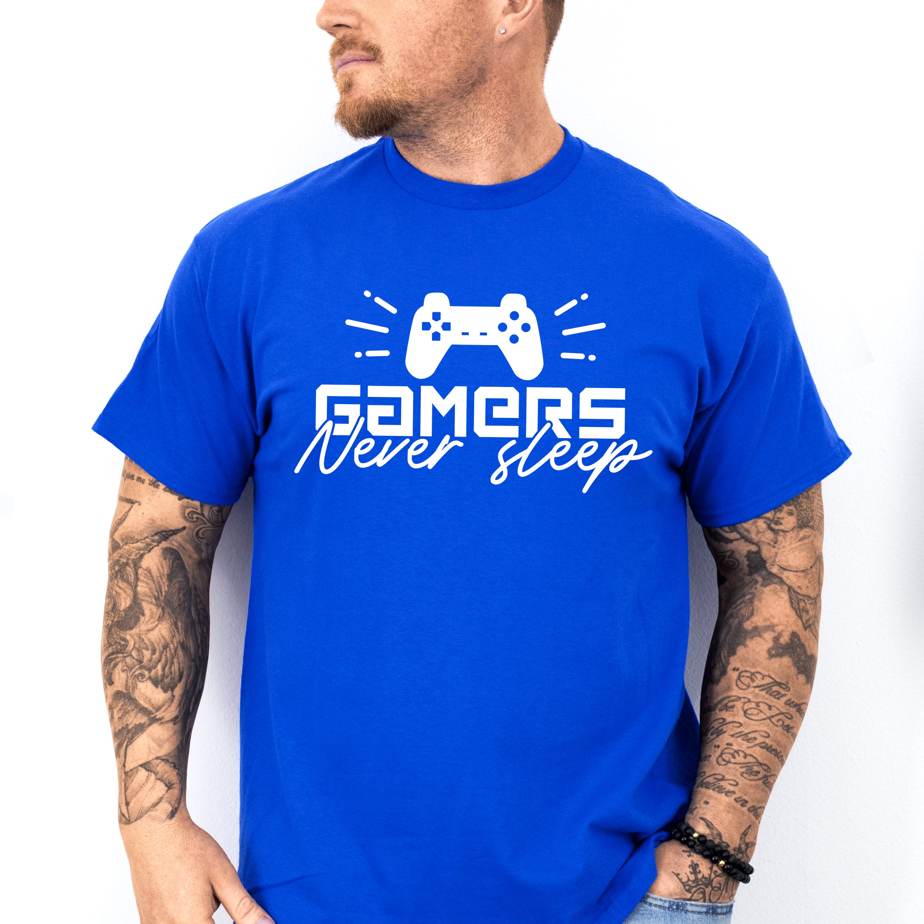 Gamers Never Sleep - Video Games Unisex Crewneck T-Shirt Sweatshirt Hoodie