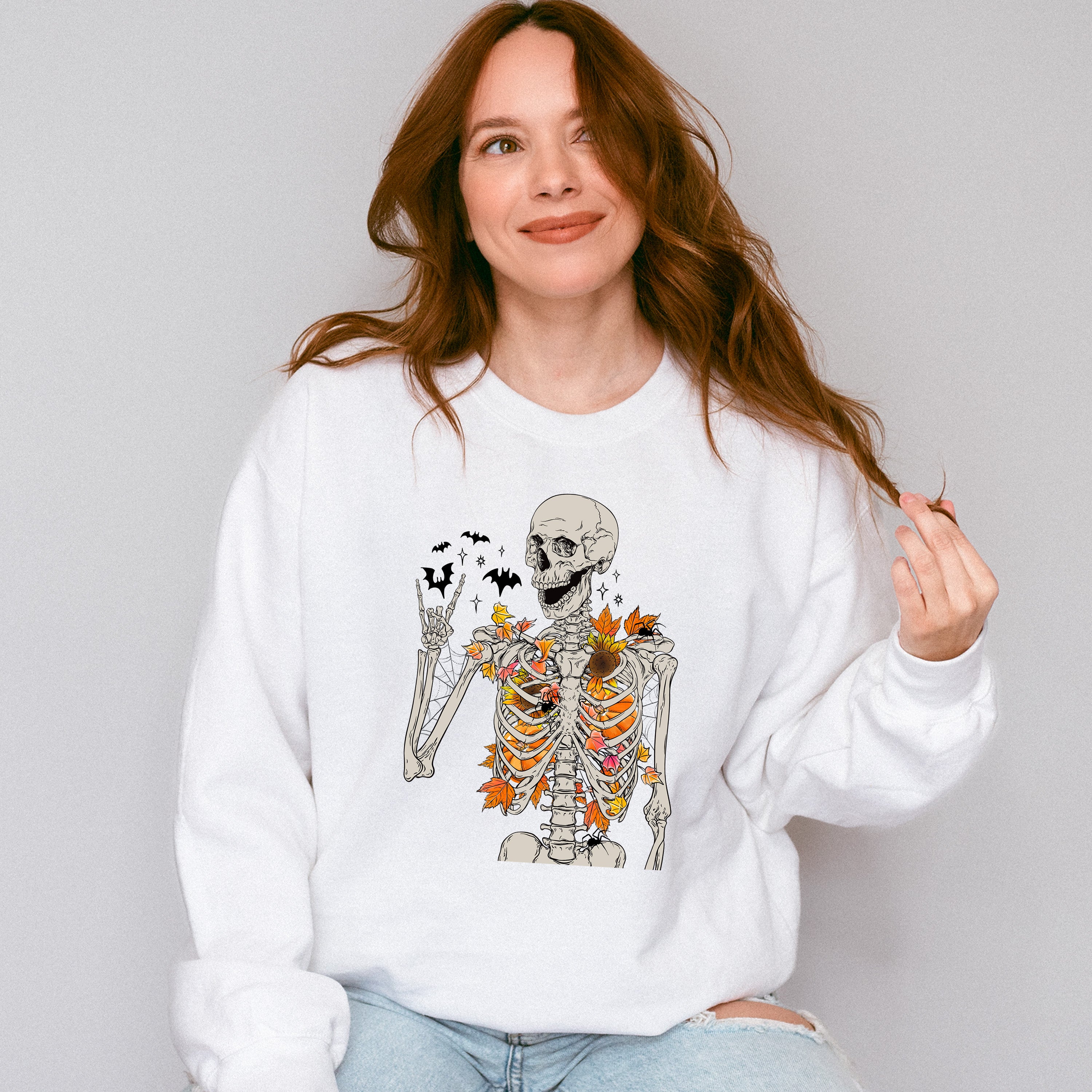 Skeleton Halloween Design - Halloween Unisex Crewneck T-Shirt Sweatshirt Hoodie