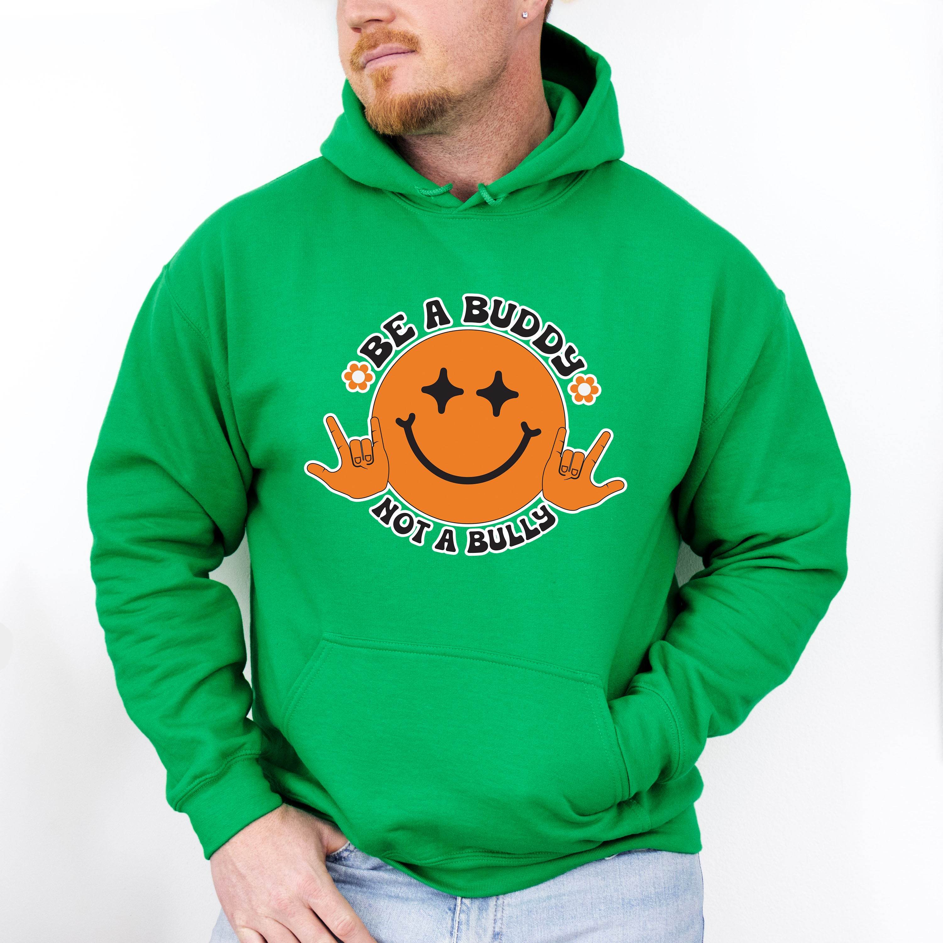 Be A Buddy Not A Bully Smiley Design - Anti Bullying Unisex Crewneck T-Shirt Sweatshirt Hoodie