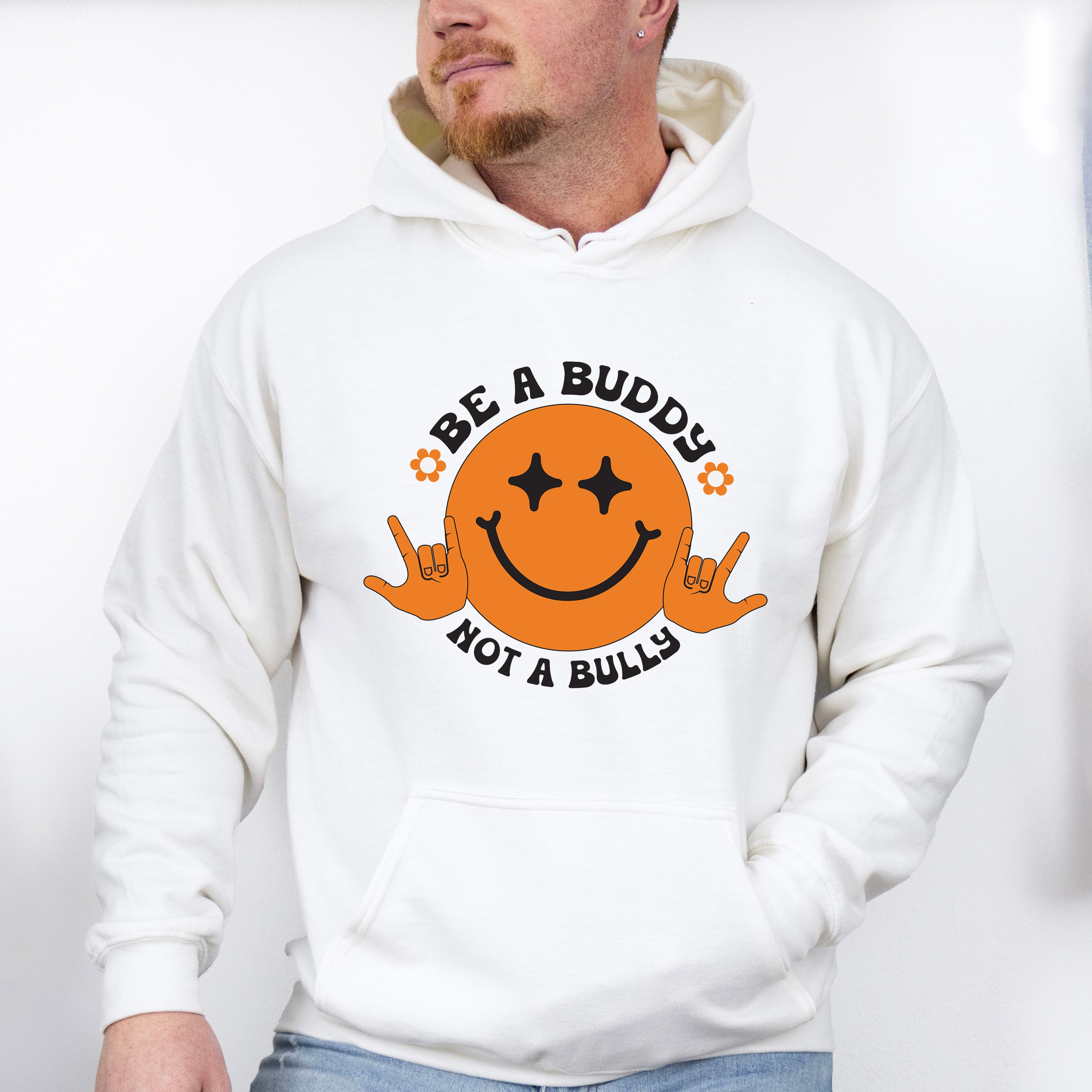 Be A Buddy Not A Bully Smiley Design - Anti Bullying Unisex Crewneck T-Shirt Sweatshirt Hoodie