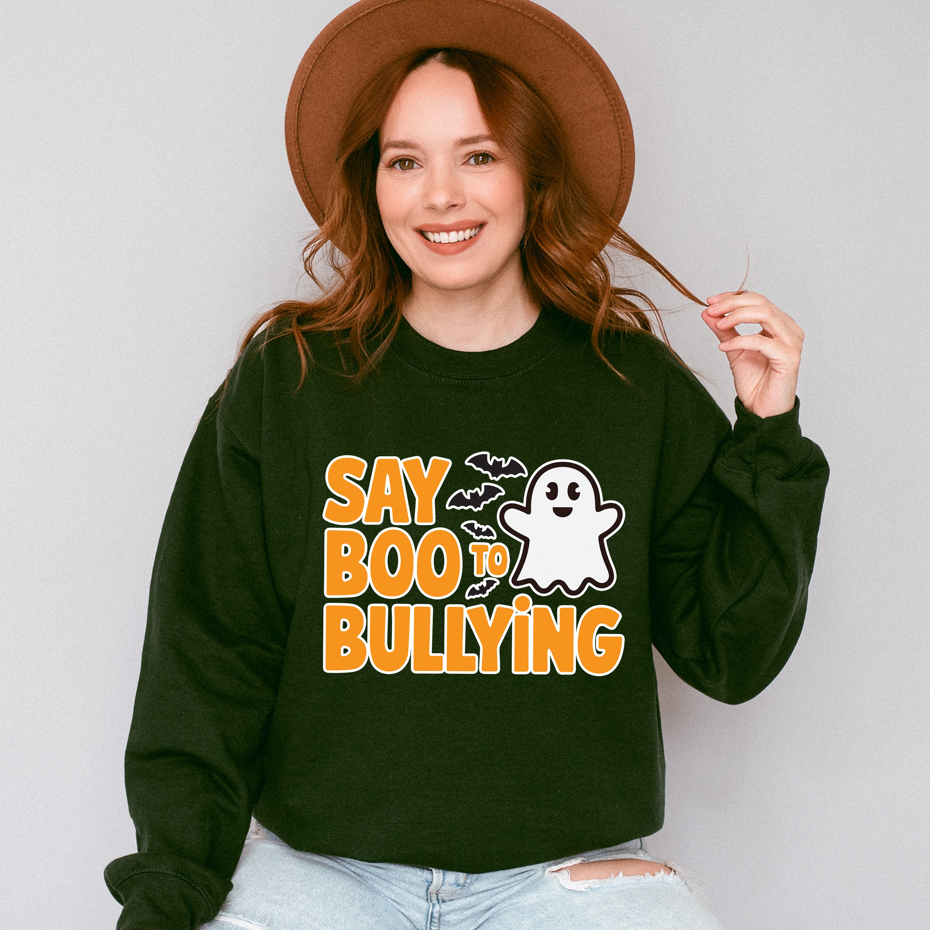 Say Boo To Bullying - Anti Bullying Unisex Crewneck T-Shirt Sweatshirt Hoodie