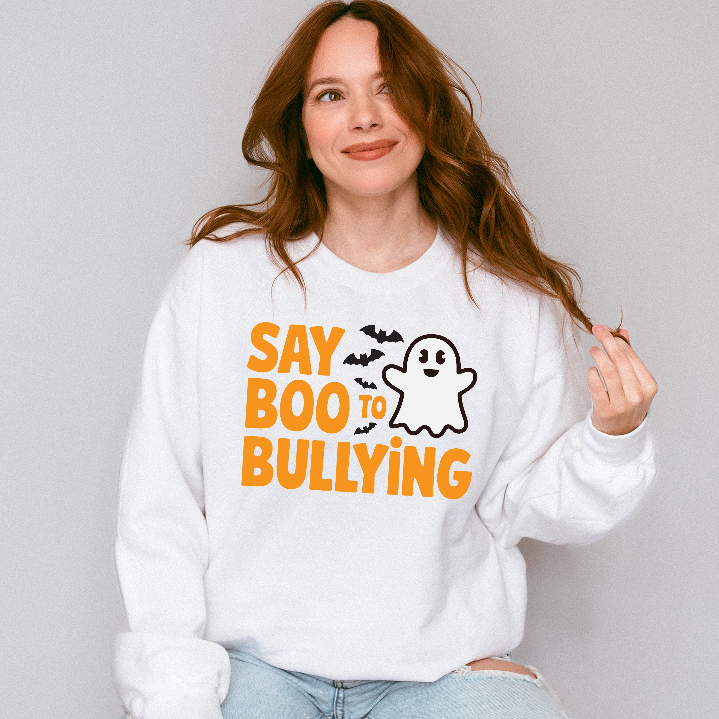 Say Boo To Bullying - Anti Bullying Unisex Crewneck T-Shirt Sweatshirt Hoodie