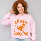 Crush Bullying Dinosaur Design - Anti Bullying Unisex Crewneck T-Shirt Sweatshirt Hoodie