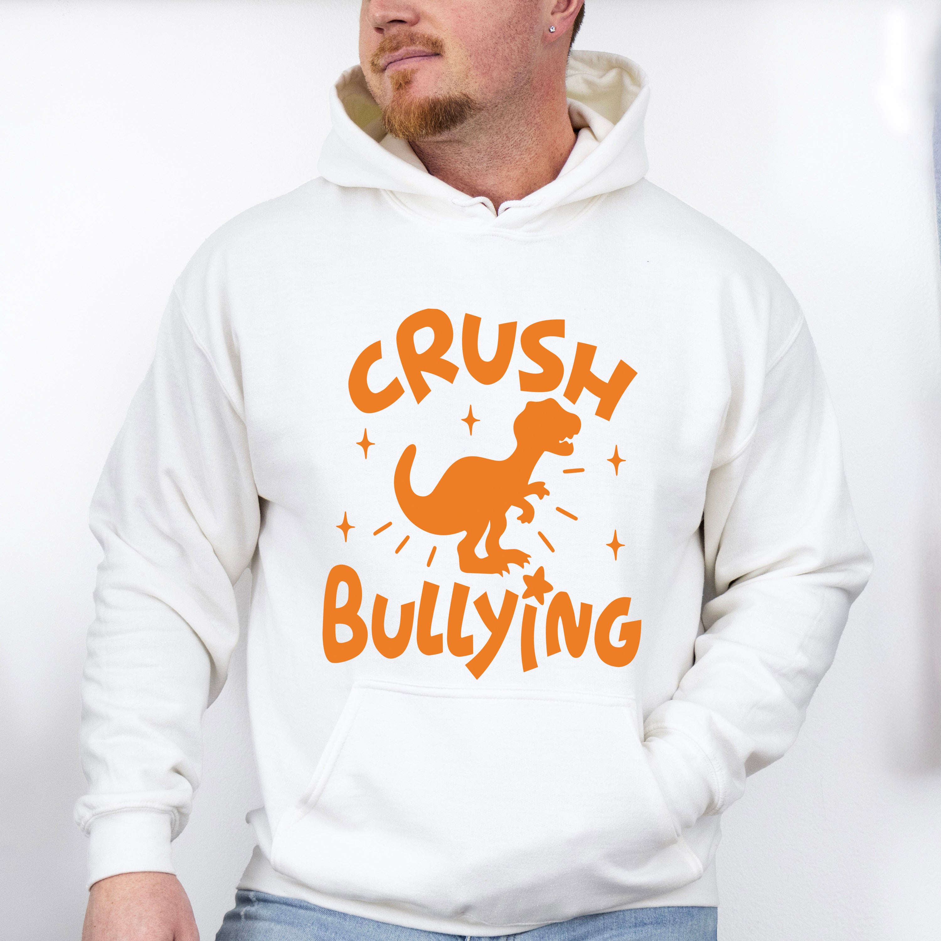 Crush Bullying Dinosaur Design - Anti Bullying Unisex Crewneck T-Shirt Sweatshirt Hoodie