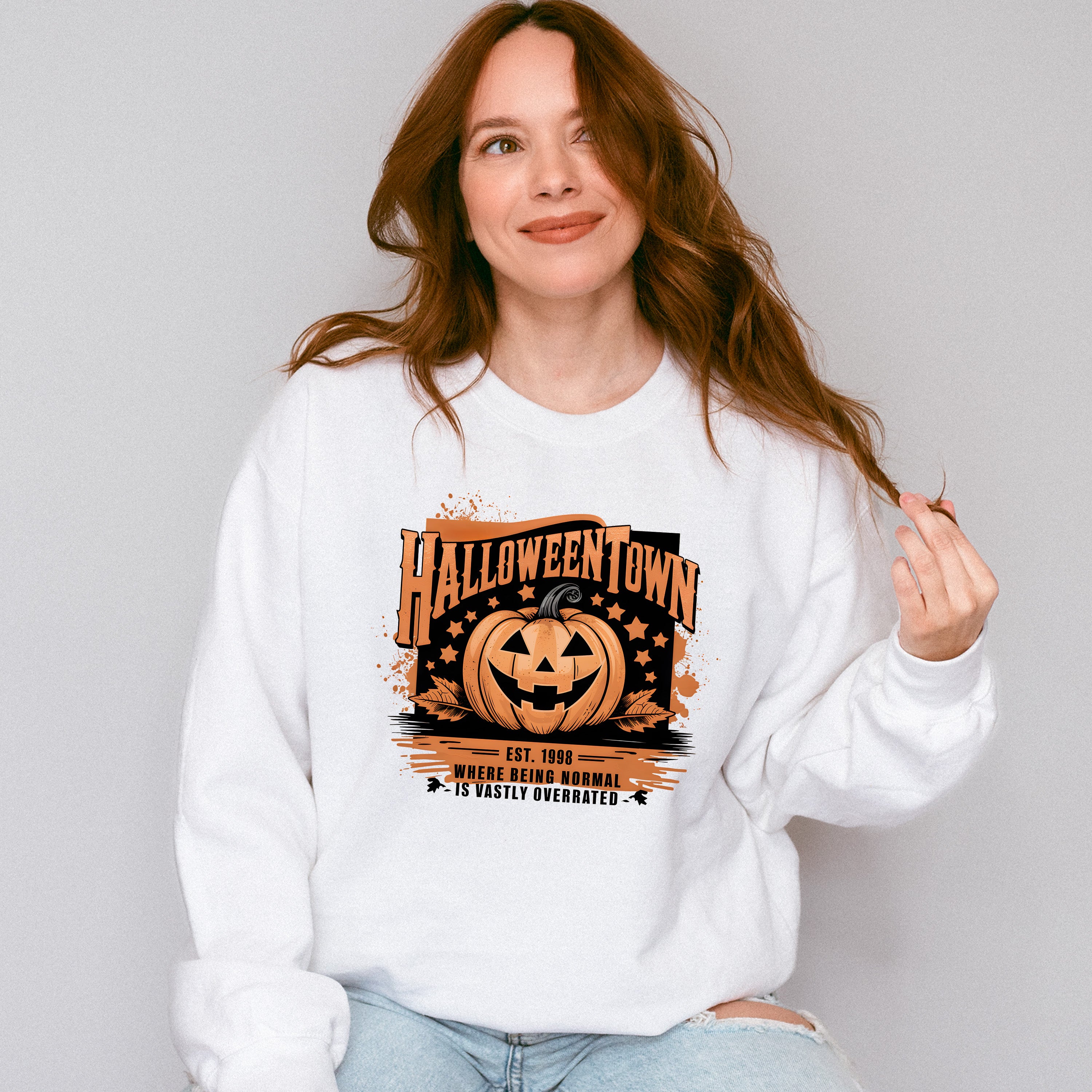 Retro Halloweentown - Halloween Unisex Crewneck T-Shirt Sweatshirt Hoodie