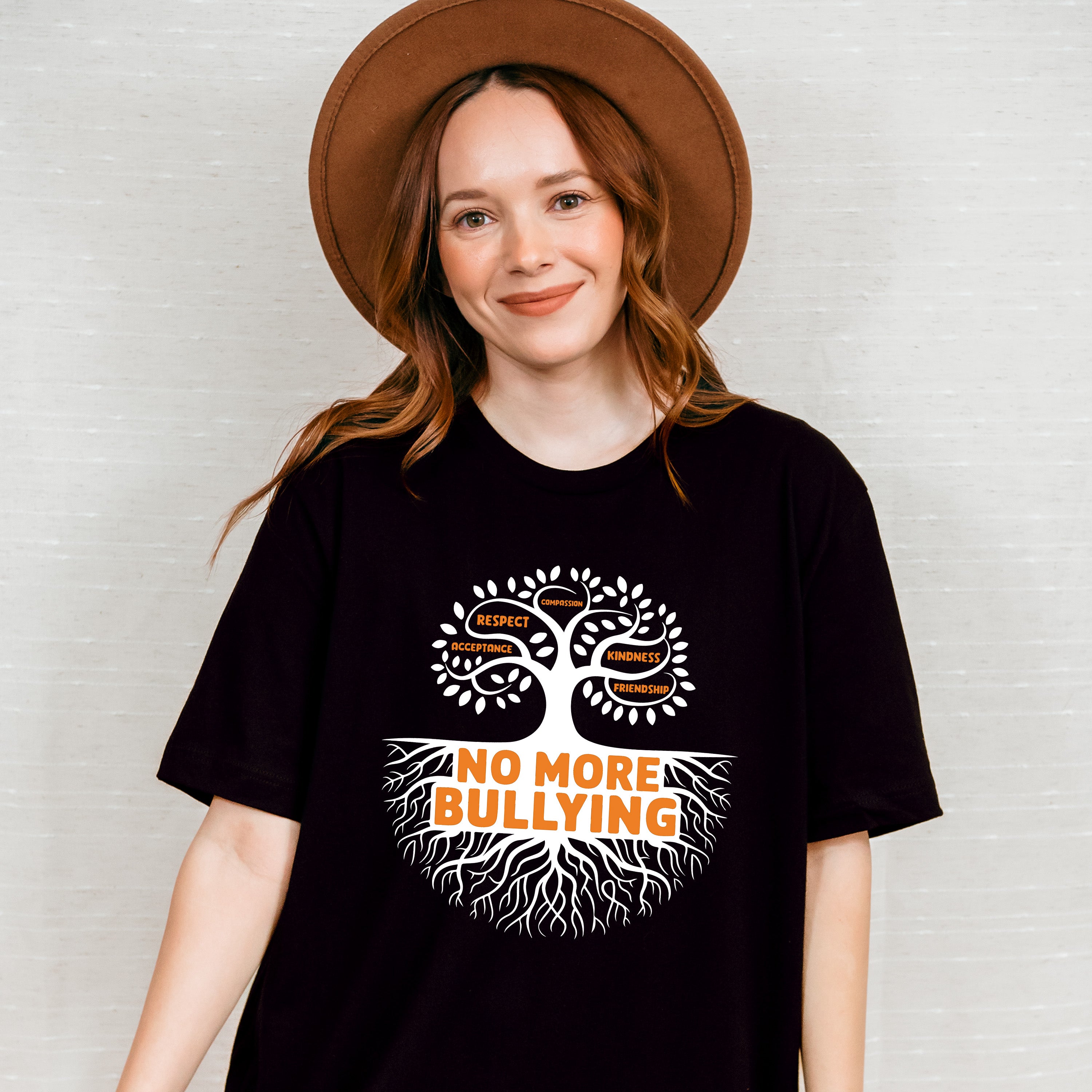 No More Bullying Tree Design - Anti Bullying Unisex Crewneck T-Shirt Sweatshirt Hoodie