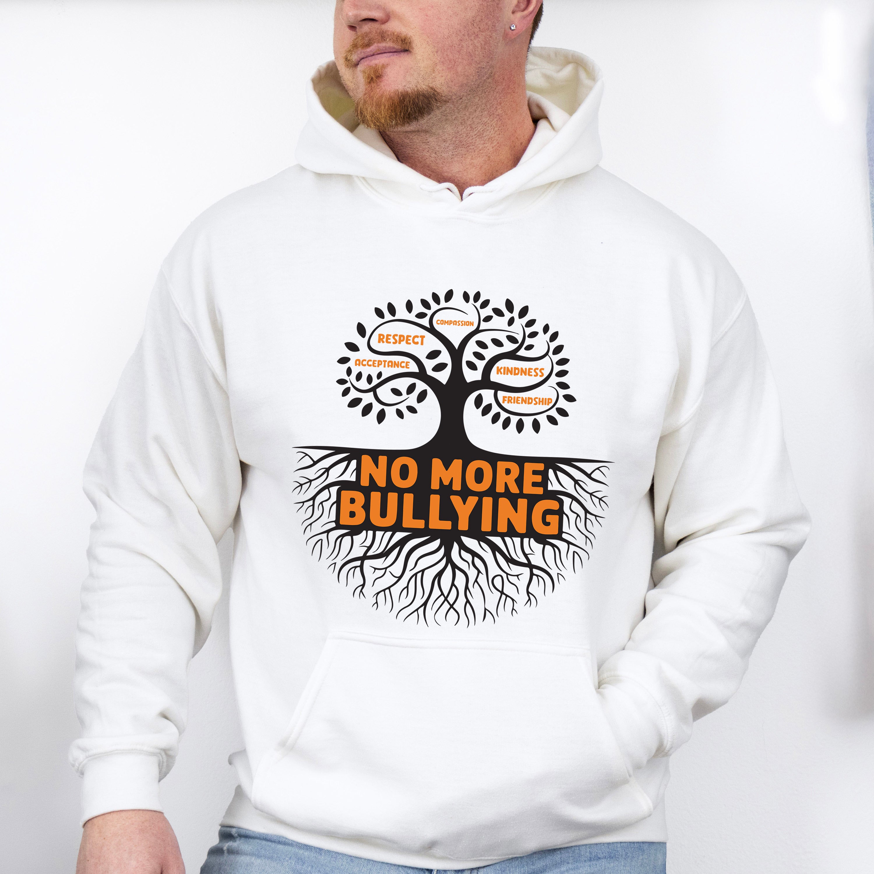 No More Bullying Tree Design - Anti Bullying Unisex Crewneck T-Shirt Sweatshirt Hoodie