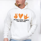 Peace Love Unity Heart Design - Anti Bullying Unisex Crewneck T-Shirt Sweatshirt Hoodie