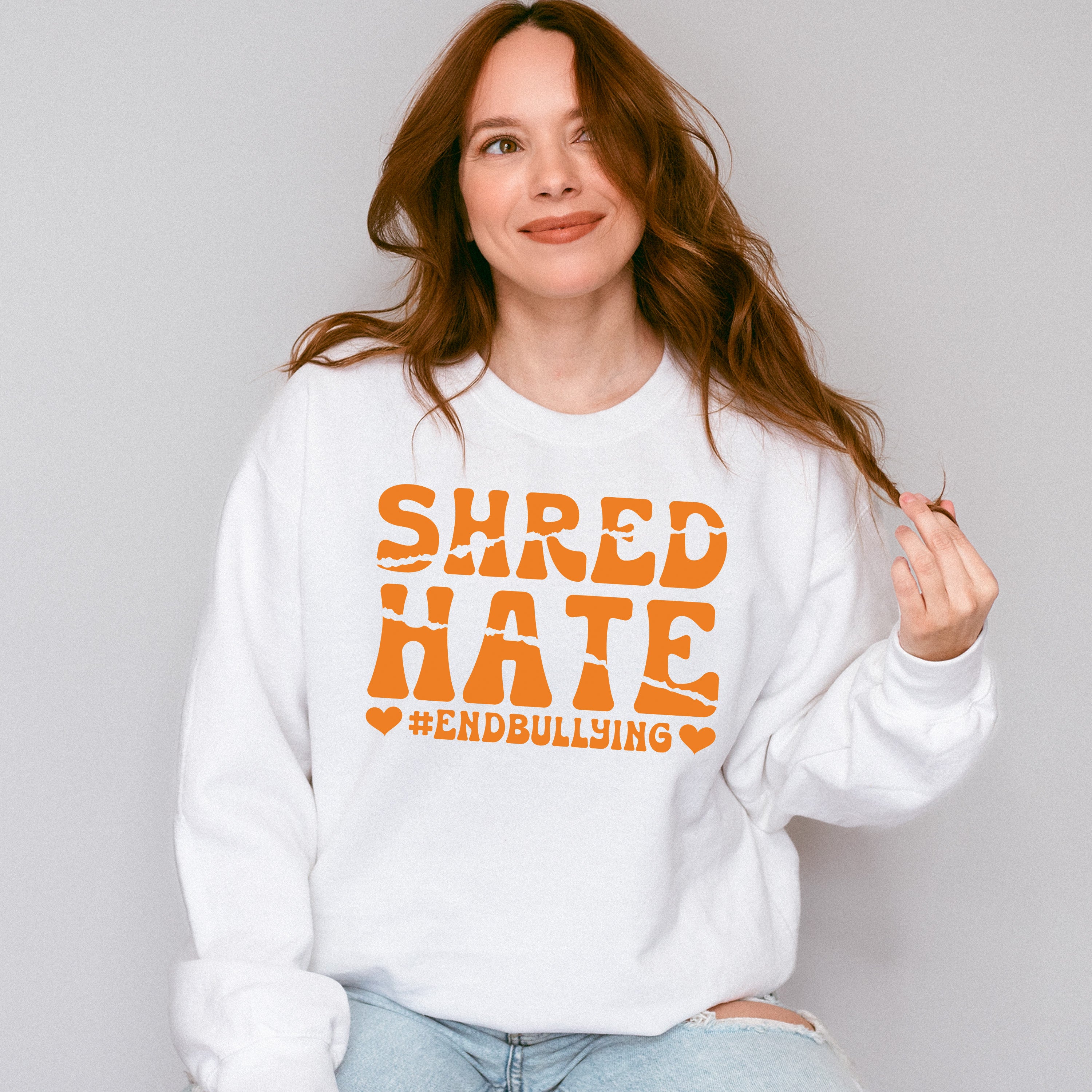 Shred Hate End Bullying - Anti Bullying Unisex Crewneck T-Shirt Sweatshirt Hoodie