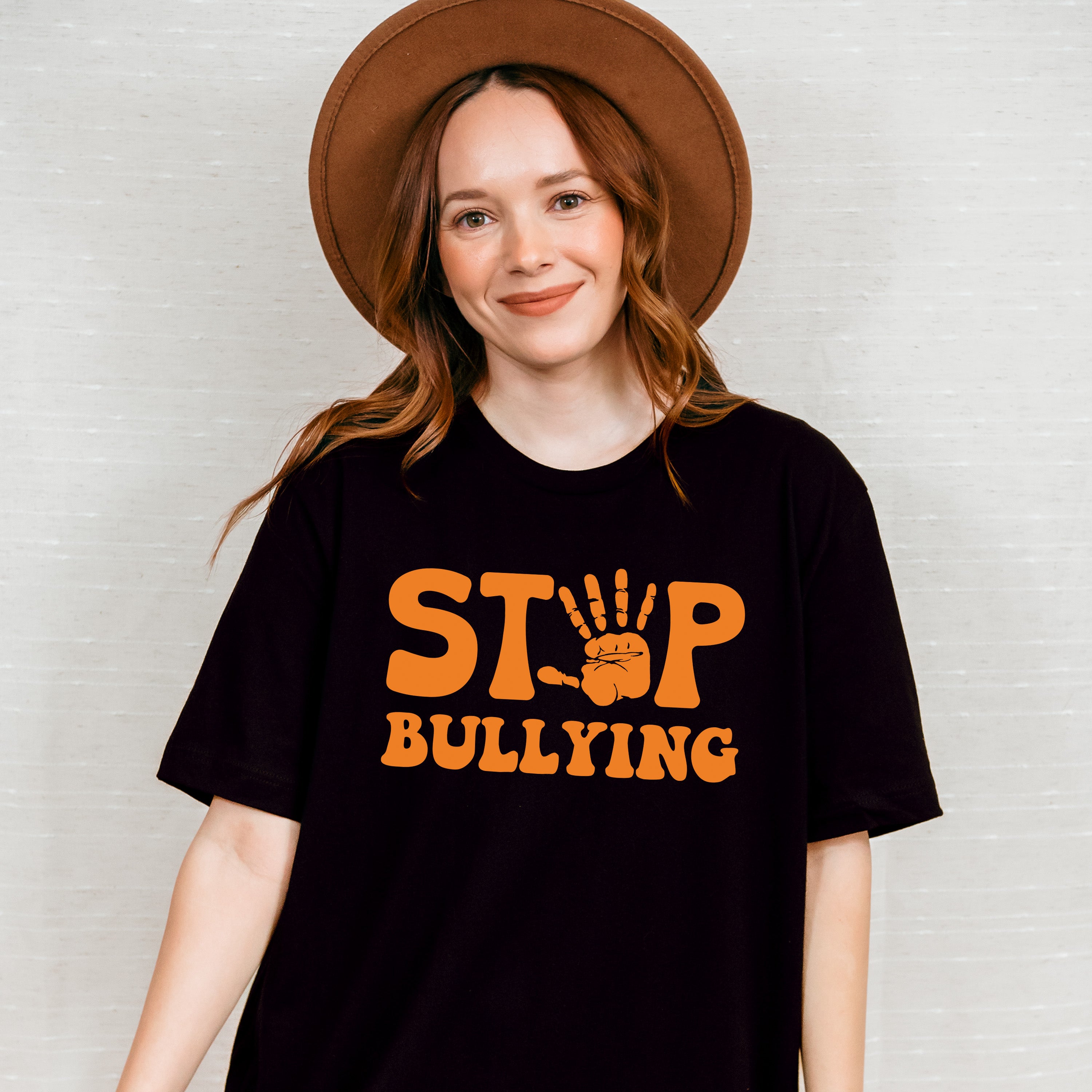 Stop Bullying Hand Design - Anti Bullying Unisex Crewneck T-Shirt Sweatshirt Hoodie