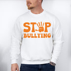 Stop Bullying Hand Design - Anti Bullying Unisex Crewneck T-Shirt Sweatshirt Hoodie
